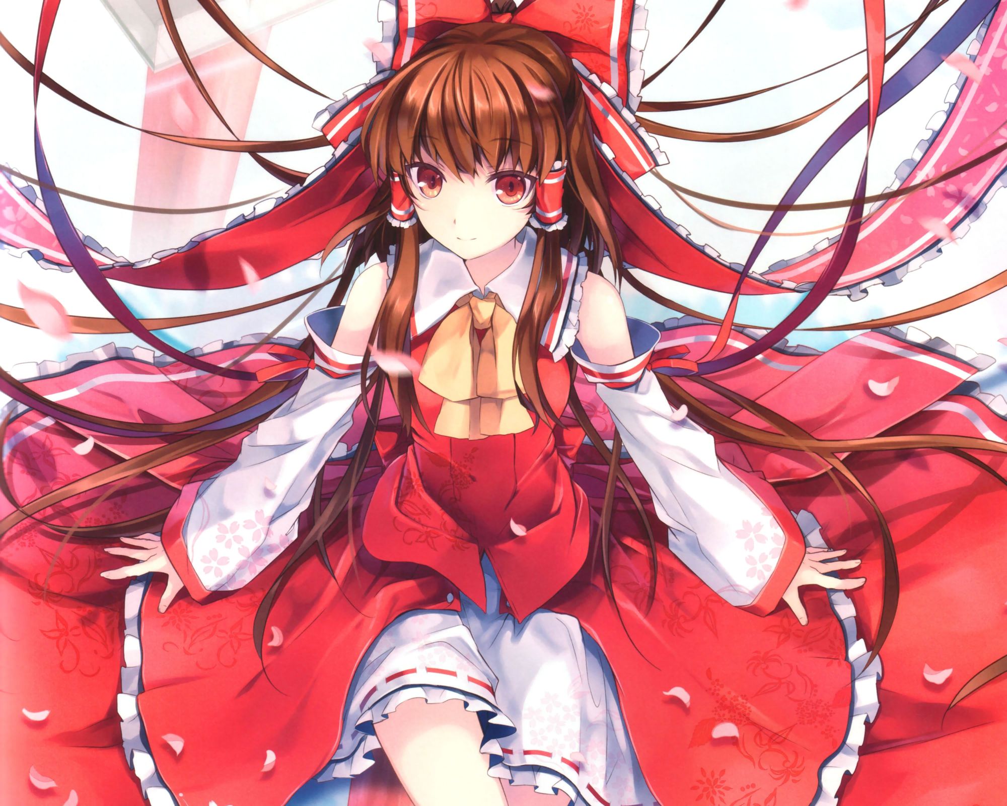 Handy-Wallpaper Animes, Tuhu, Reimu Hakurei kostenlos herunterladen.