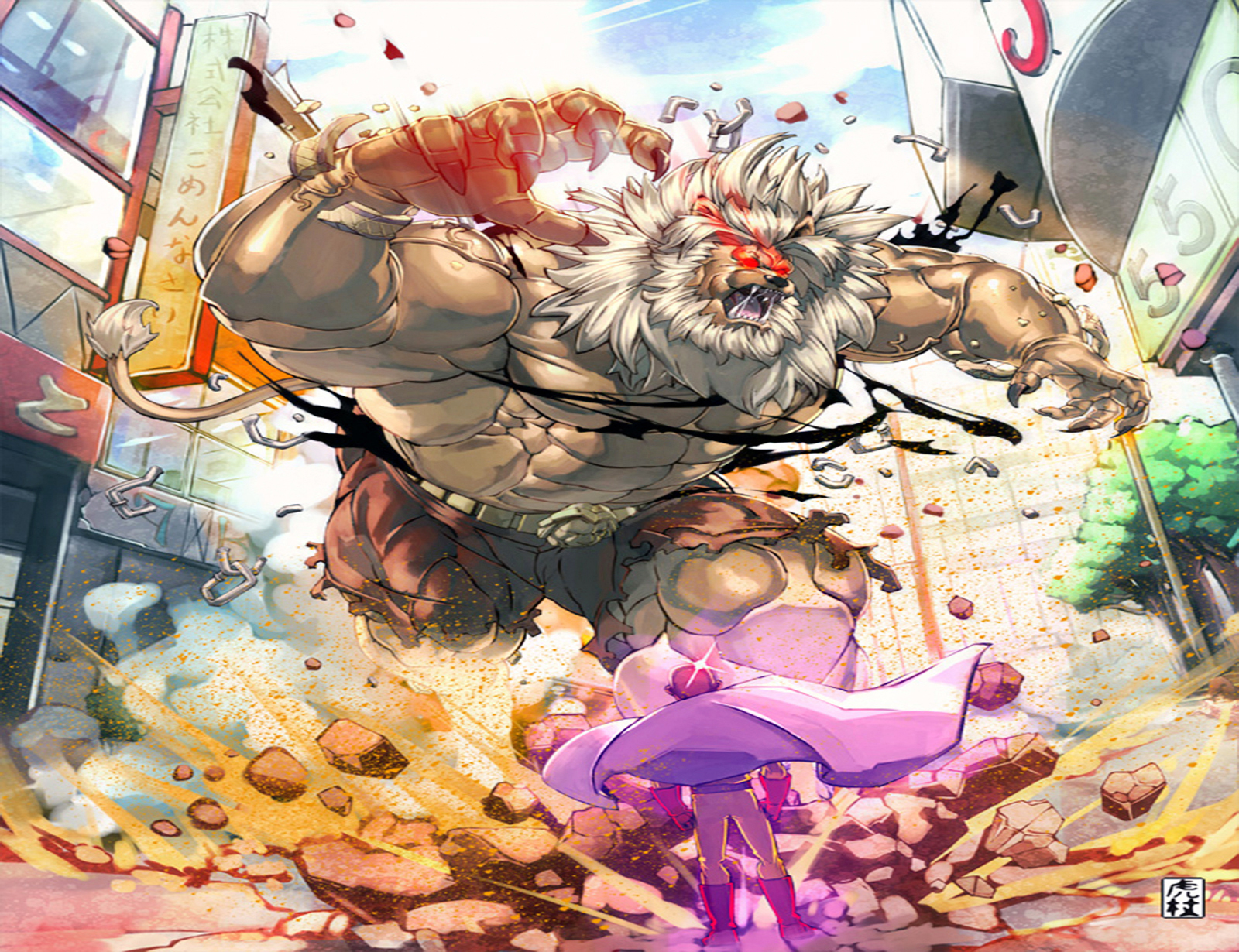 Handy-Wallpaper Animes, Saitama (One Punch Man), One Punch Man, Beast King (One Punch Man) kostenlos herunterladen.