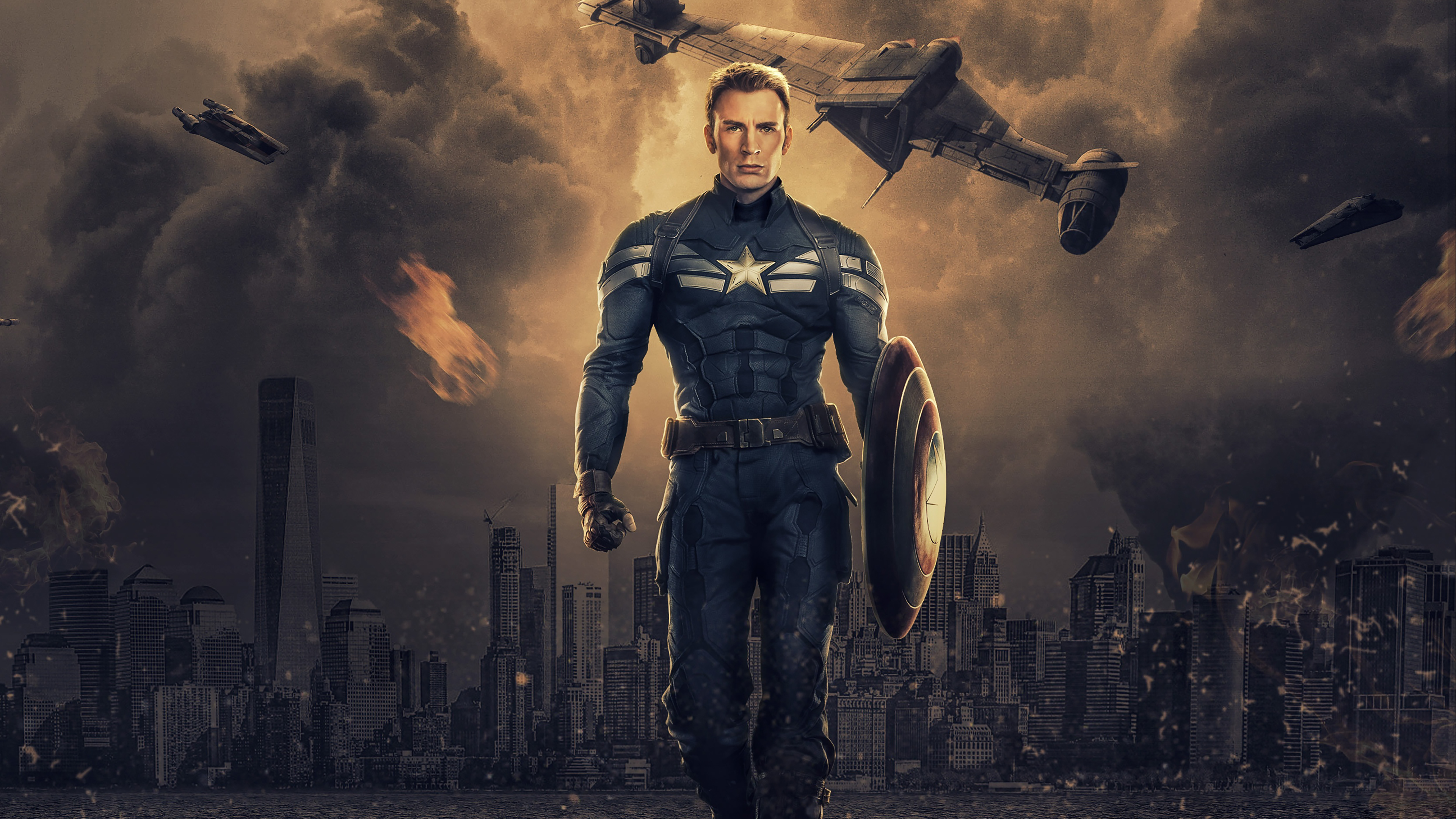 Laden Sie das Captain America, Chris Evans, Filme, Steve Rogers, The Return Of The First Avenger-Bild kostenlos auf Ihren PC-Desktop herunter