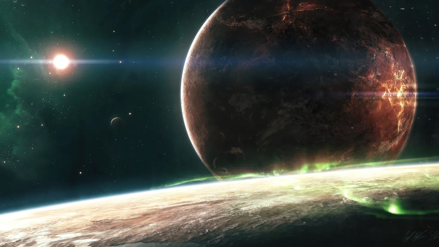 Fond d'écran HD: Science Fiction, Lever De Planète, Planète, Espace ...