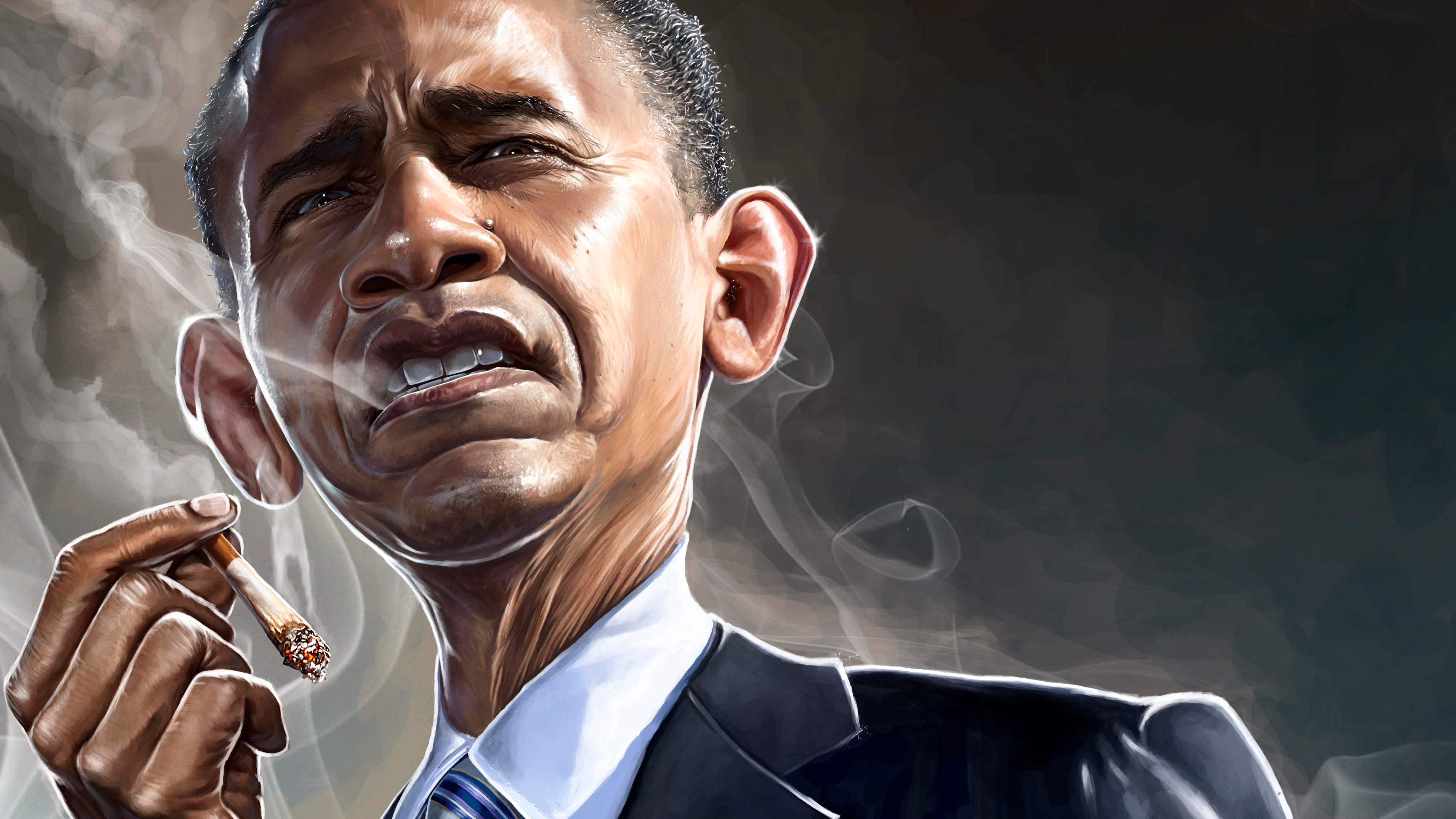 cigarette, celebrity, barack obama, american, caricature