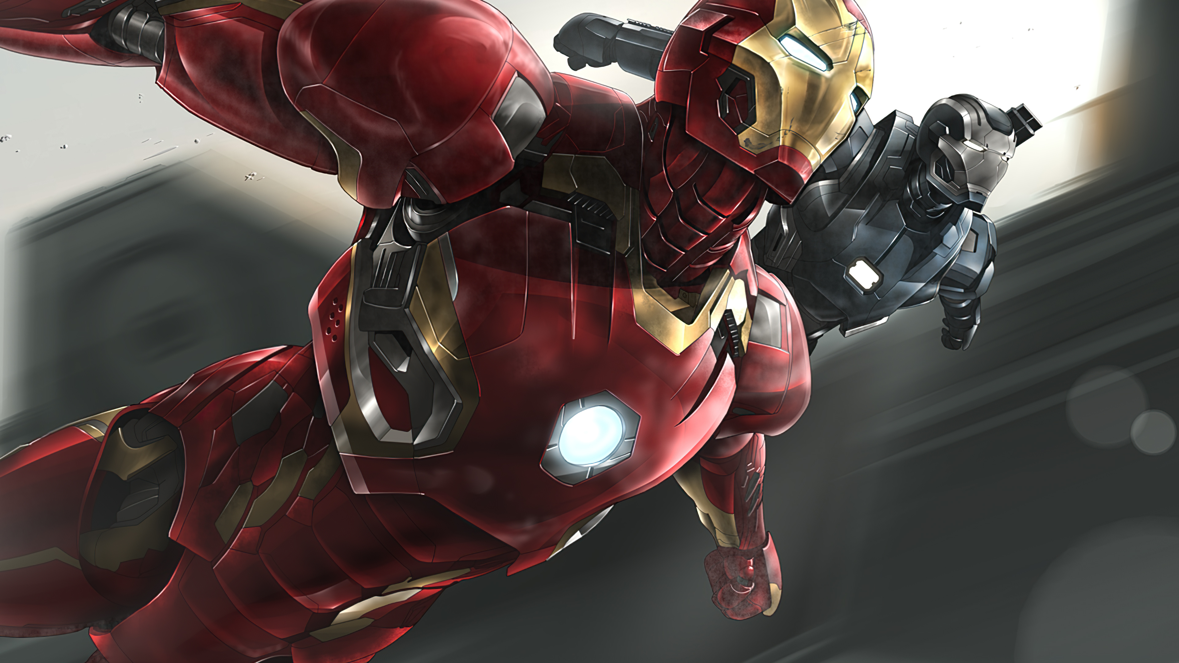 Téléchargez des papiers peints mobile Iron Man, Bande Dessinées, Machine De Guerre gratuitement.