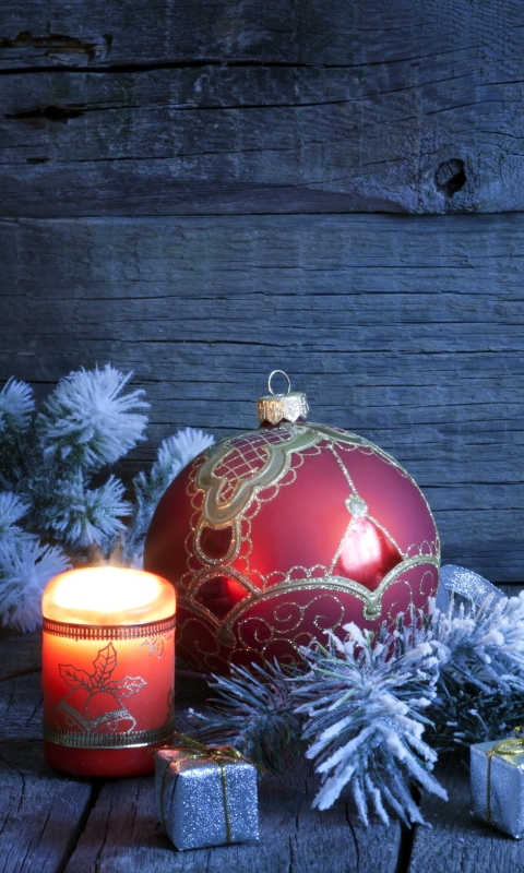 Download mobile wallpaper Christmas, Holiday, Candle, Christmas Ornaments for free.