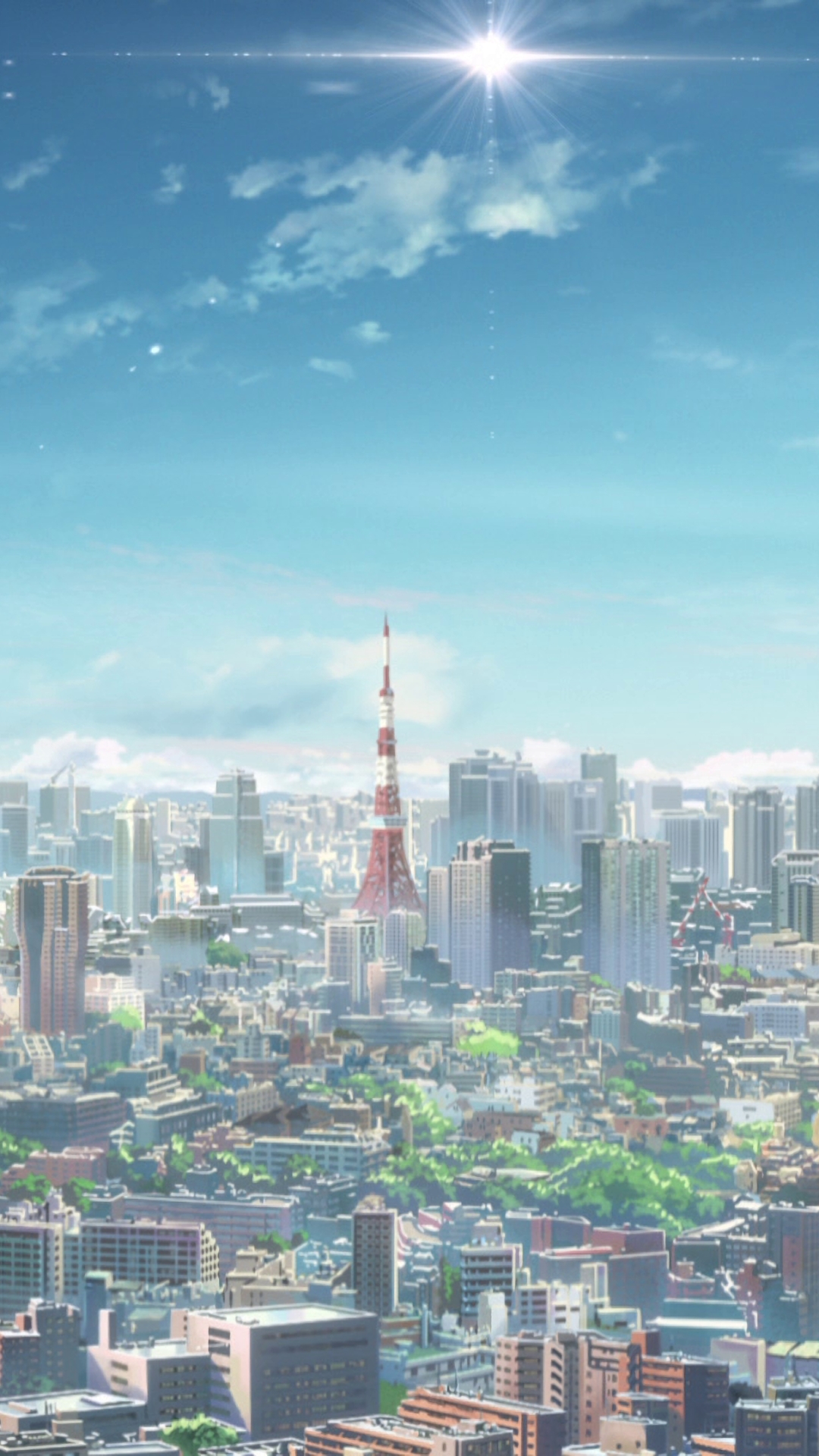 無料モバイル壁紙東京, 空, アニメ, 東京タワー, あなたの名前。, 君の名は。をダウンロードします。