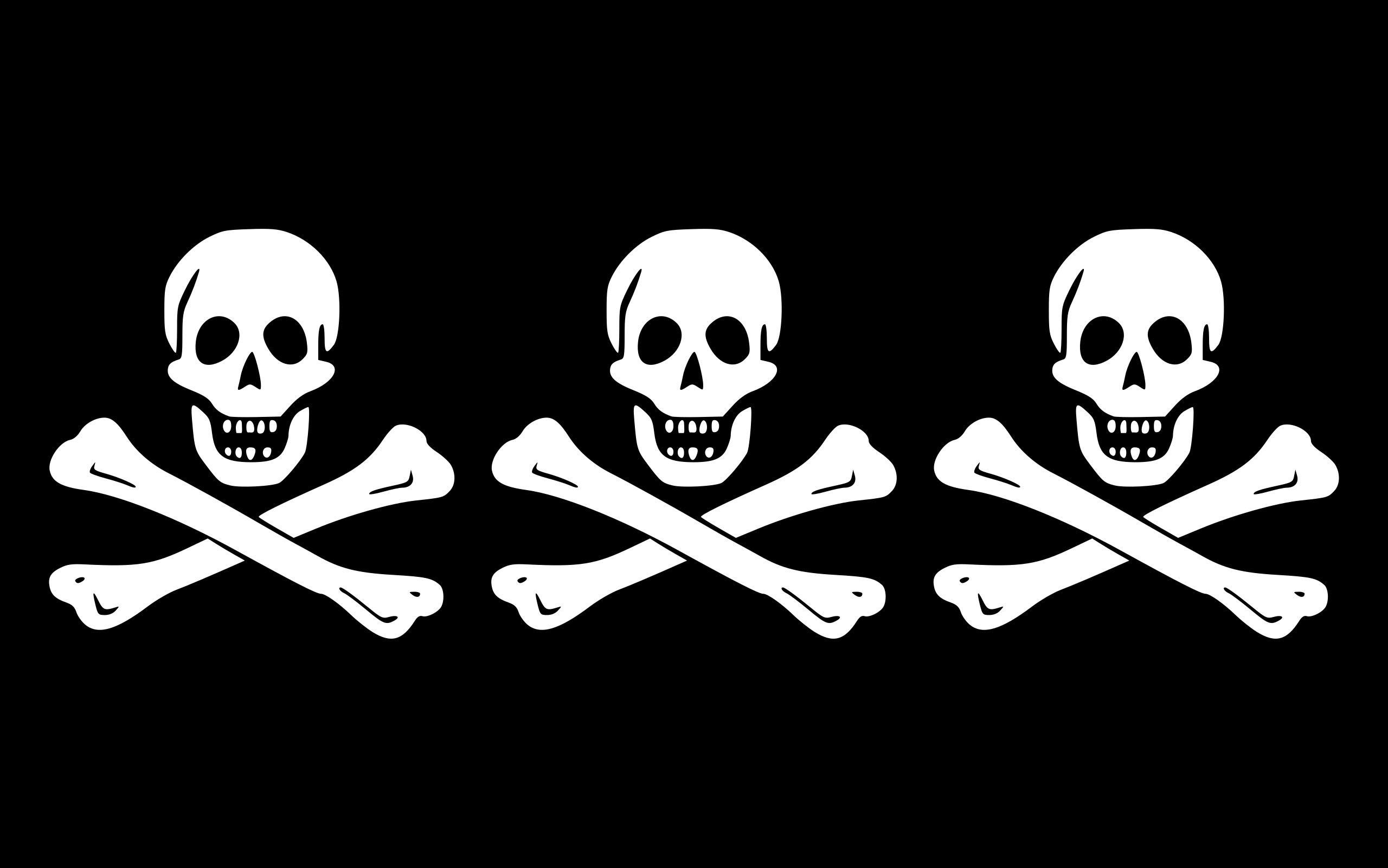PCデスクトップにフラグ, その他, 骨格, 黒 白, ミニマリスト, 海賊旗画像を無料でダウンロード