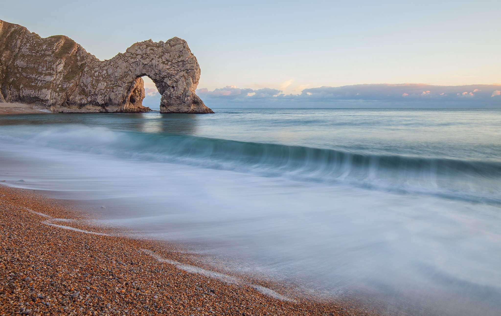 Download mobile wallpaper Nature, Horizon, Earth, Arch, England, Durdle Door for free.