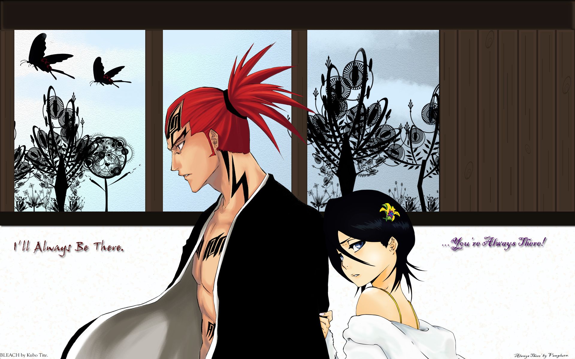 Download mobile wallpaper Renji Abarai, Rukia Kuchiki, Bleach, Anime for free.