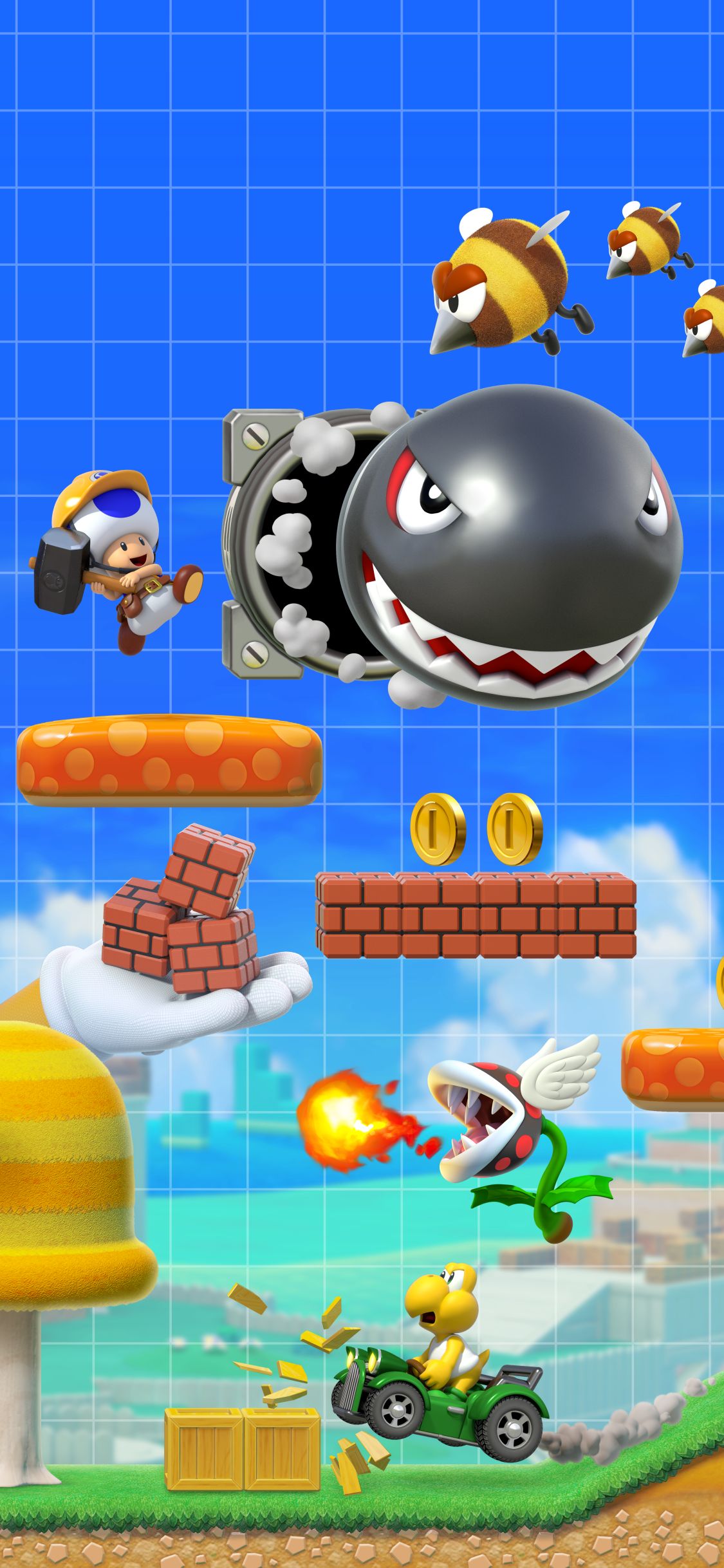 Handy-Wallpaper Computerspiele, Goomba, Super Smash Bros, Kröte (Mario), Super Mario Maker 2 kostenlos herunterladen.