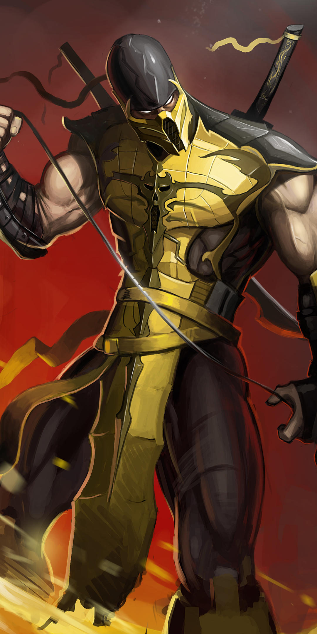 Baixar papel de parede para celular de Guerreiro, Videogame, Escorpião (Mortal Kombat), Combate Mortal gratuito.
