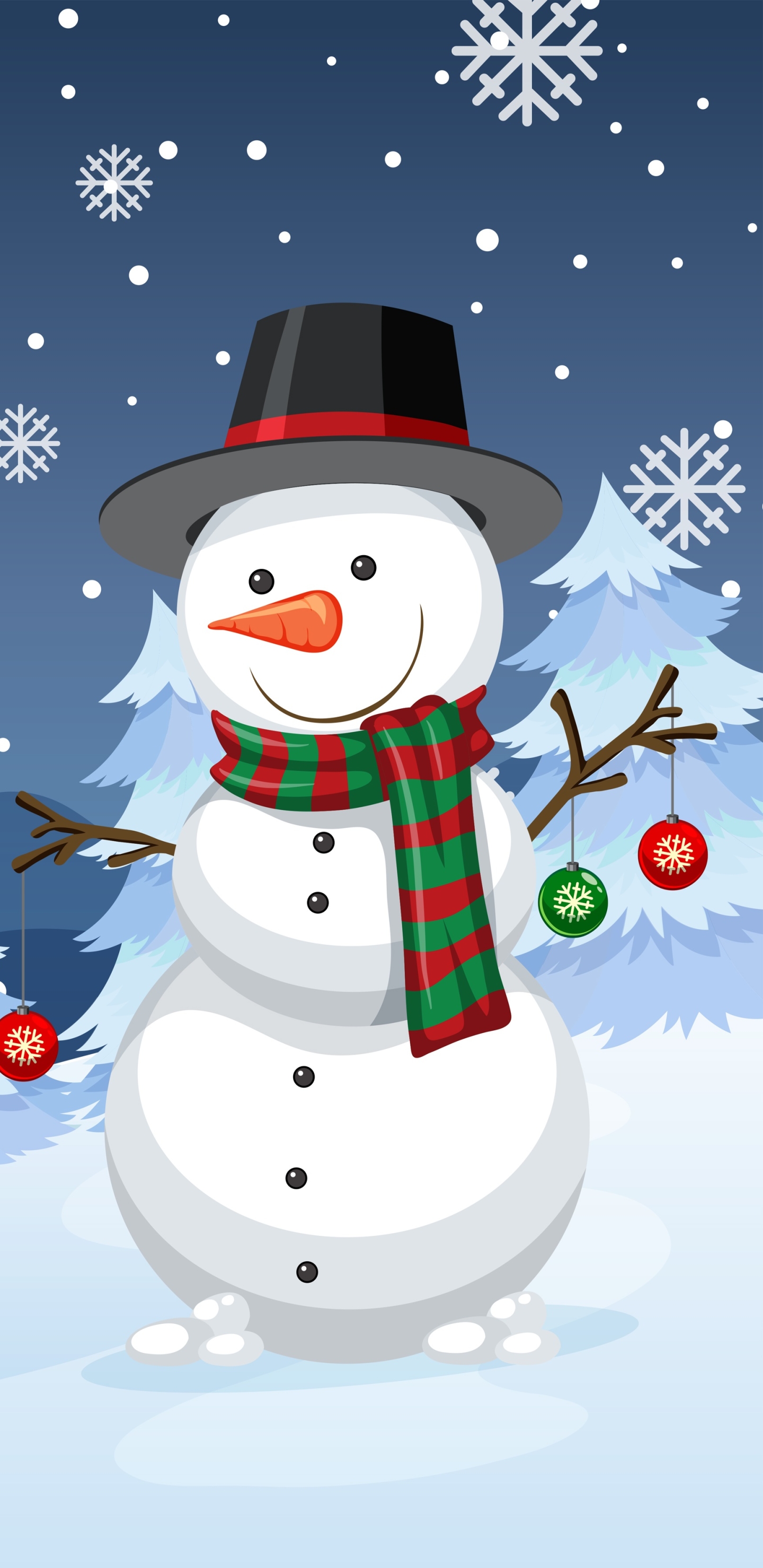 Descarga gratuita de fondo de pantalla para móvil de Navidad, Muñeco De Nieve, Día Festivo.