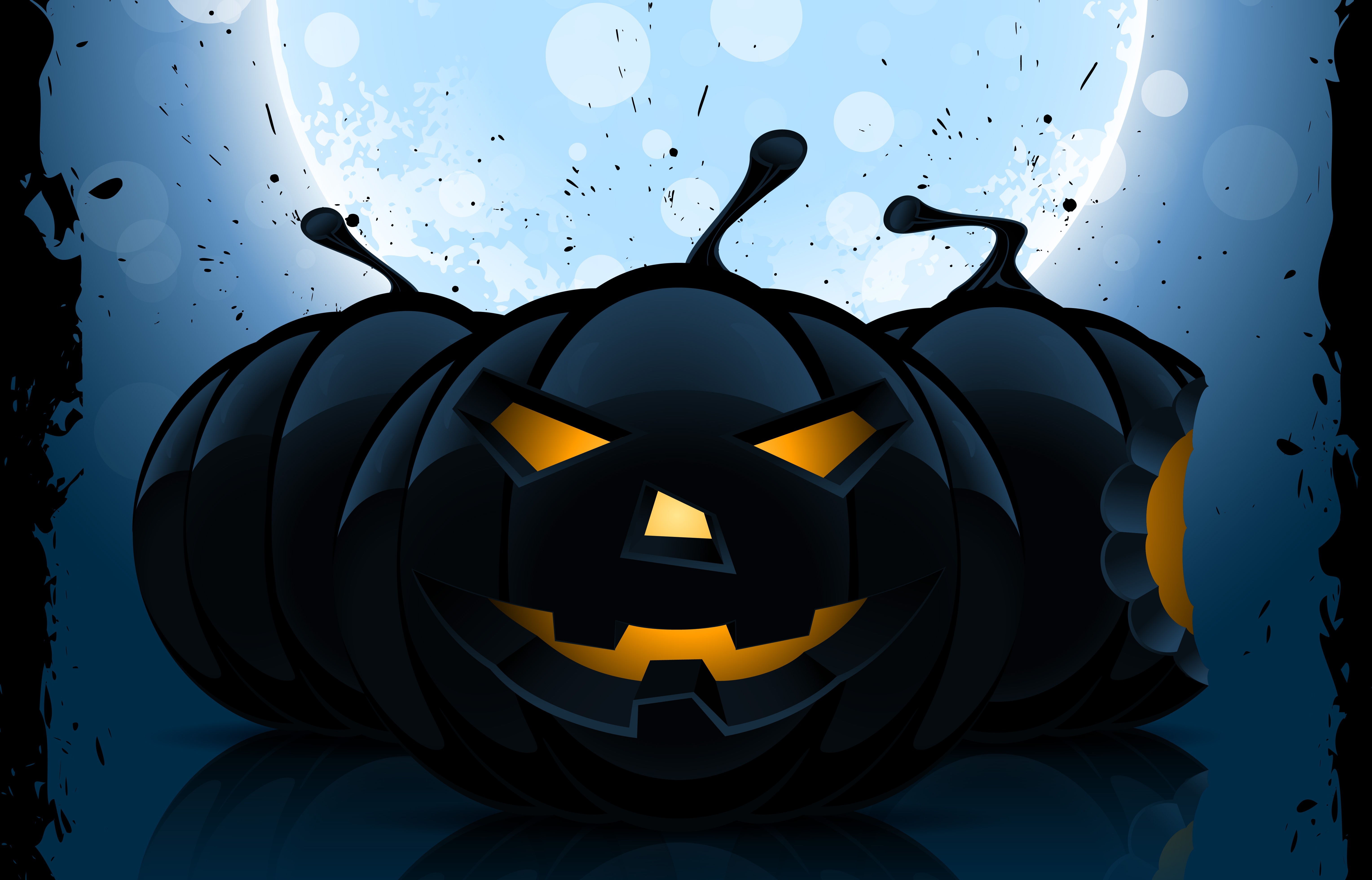 Laden Sie das Bild, Vektor, Zeichnung, Kürbis, Dunkel, Halloween-Bild kostenlos auf Ihren PC-Desktop herunter