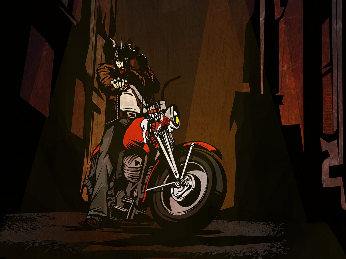 Free download wallpaper Motorcycle, Artistic on your PC desktop