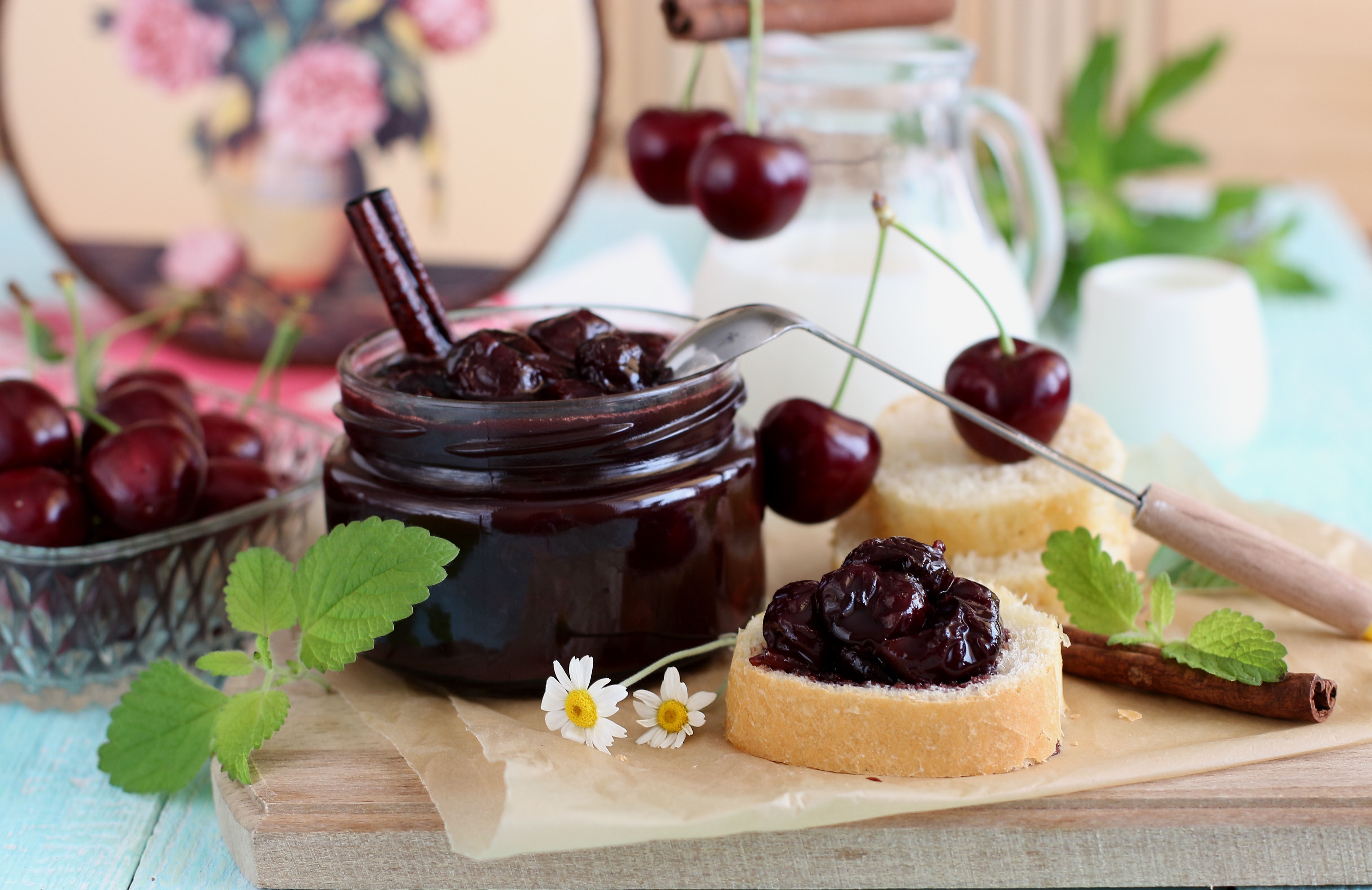 Download mobile wallpaper Food, Cherry, Jam for free.