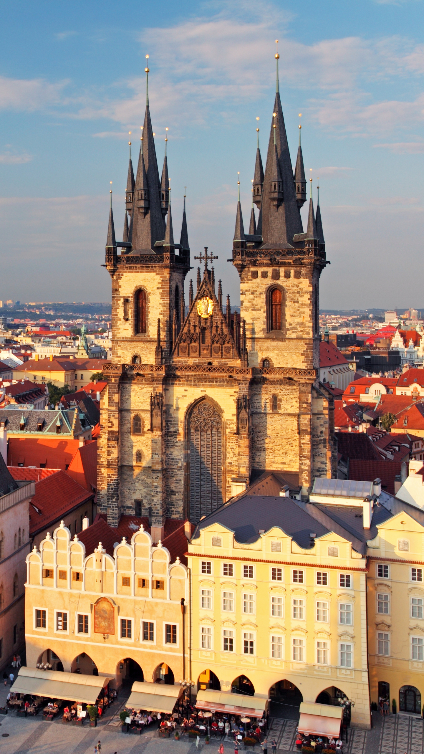 Laden Sie das Städte, Stadt, Haus, Quadrat, Stadtbild, Prag, Tschechien, Tschechische Republik, Menschengemacht, Großstadt, Teyn Kirche-Bild kostenlos auf Ihren PC-Desktop herunter