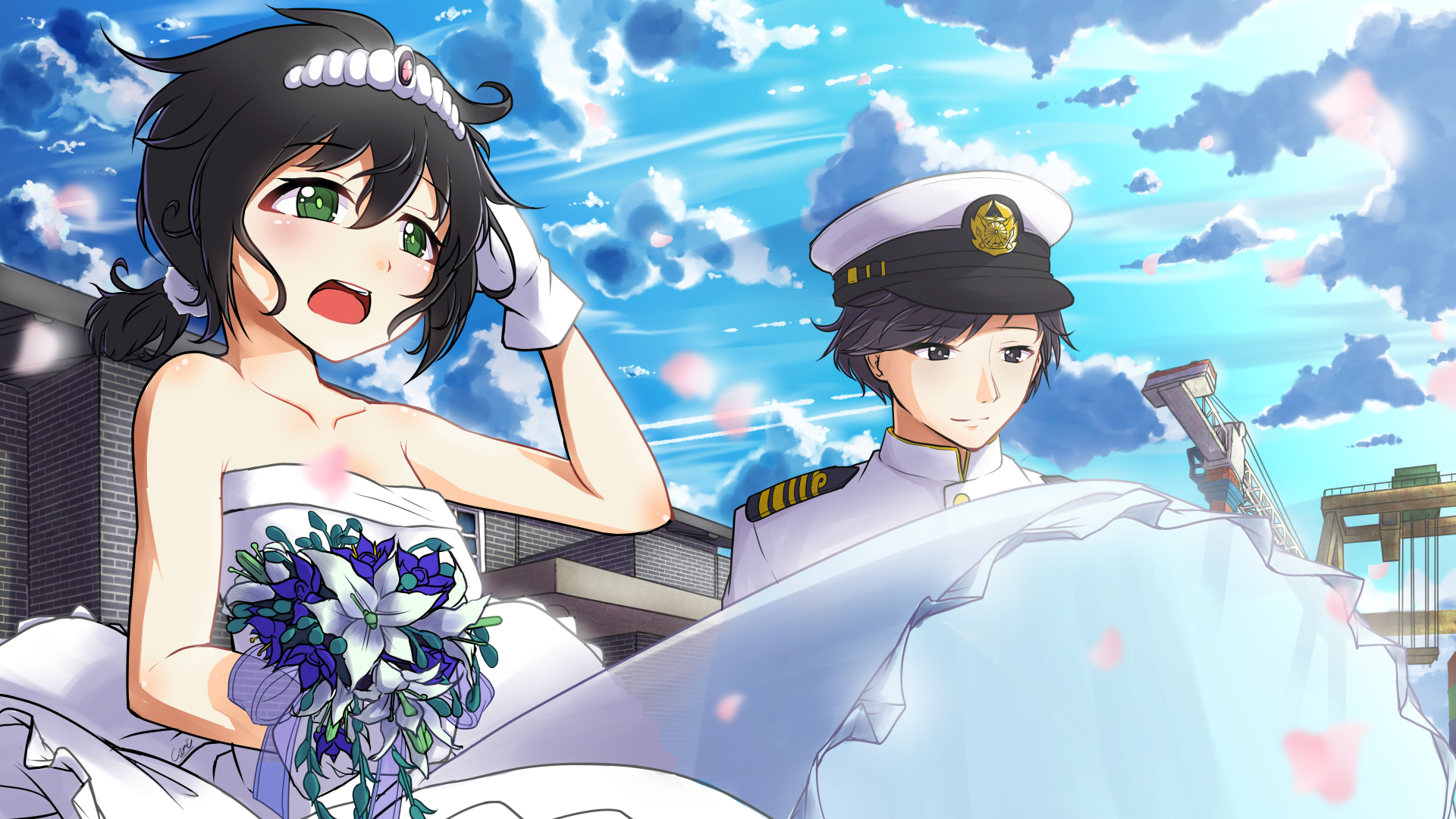 Download mobile wallpaper Anime, Kantai Collection, Fubuki (Kancolle), Admiral (Kancolle) for free.