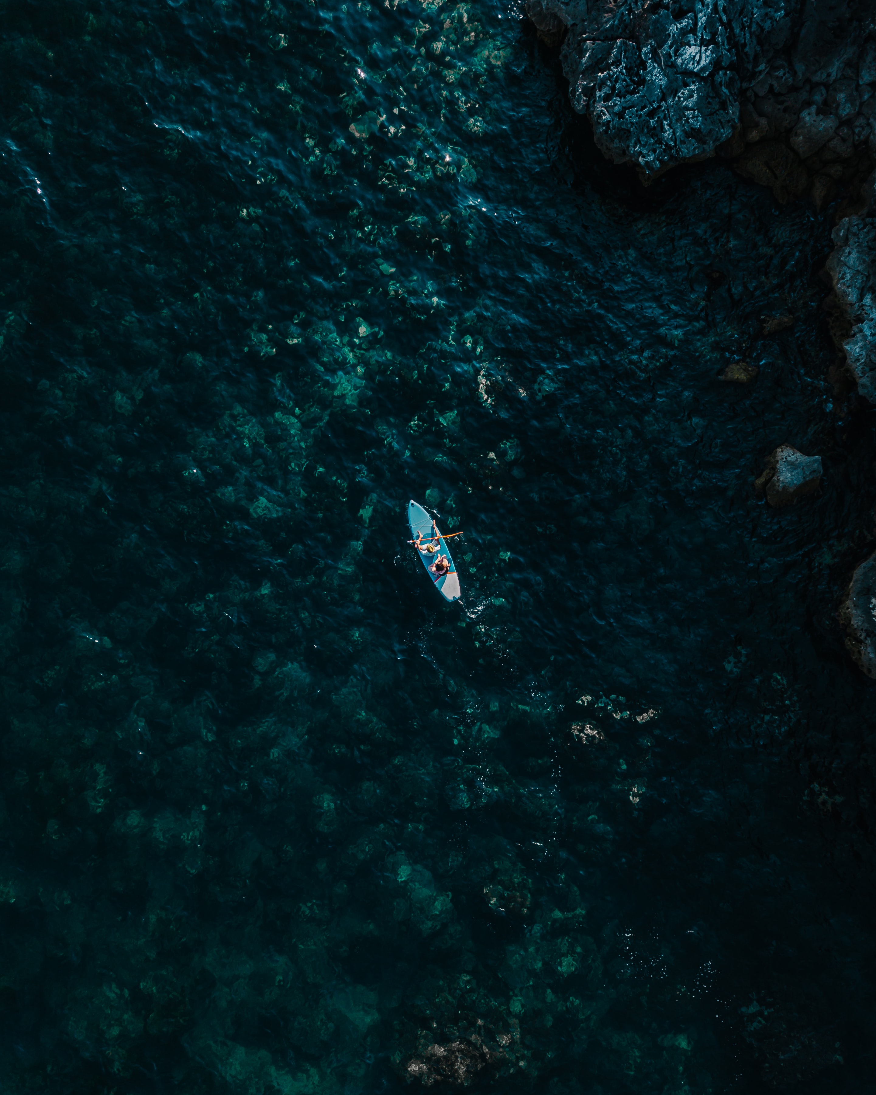 Download mobile wallpaper View From Above, Miscellaneous, Water, Miscellanea, Sea, Boat for free.