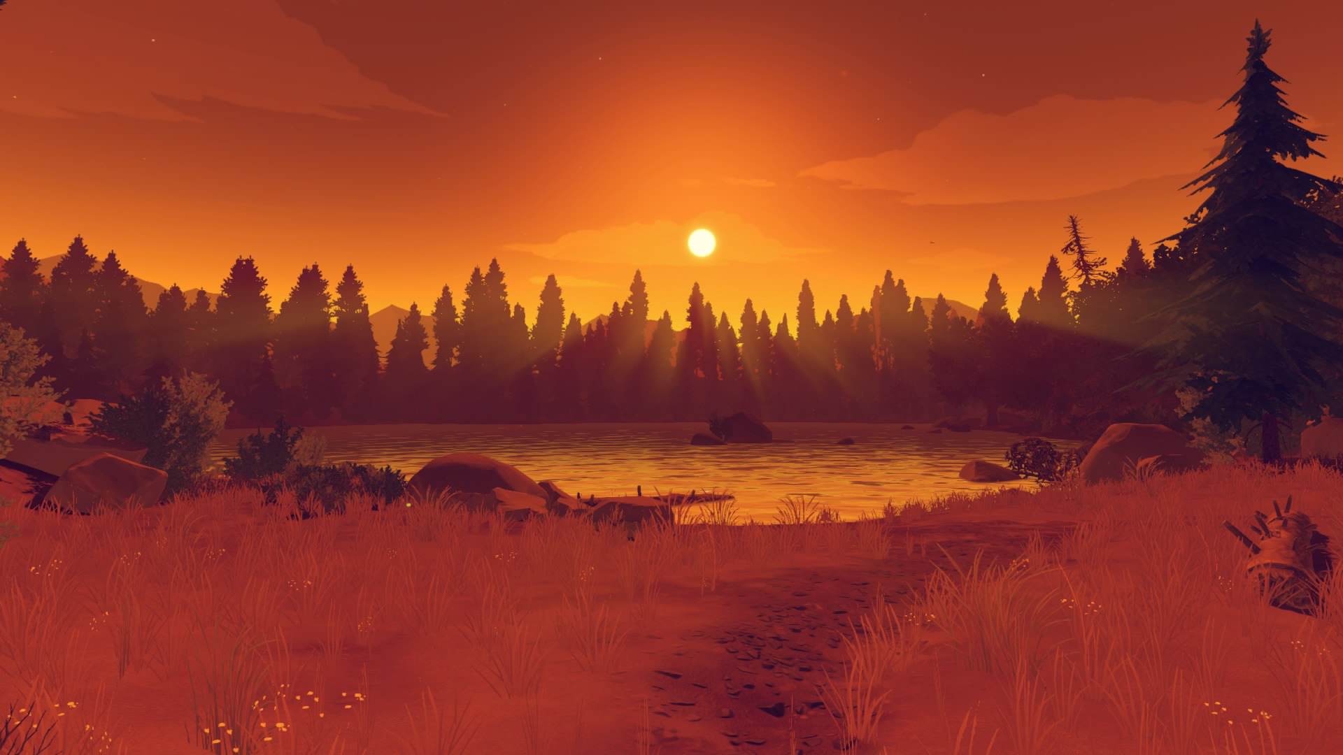 Download mobile wallpaper Lake, Video Game, Firewatch for free.