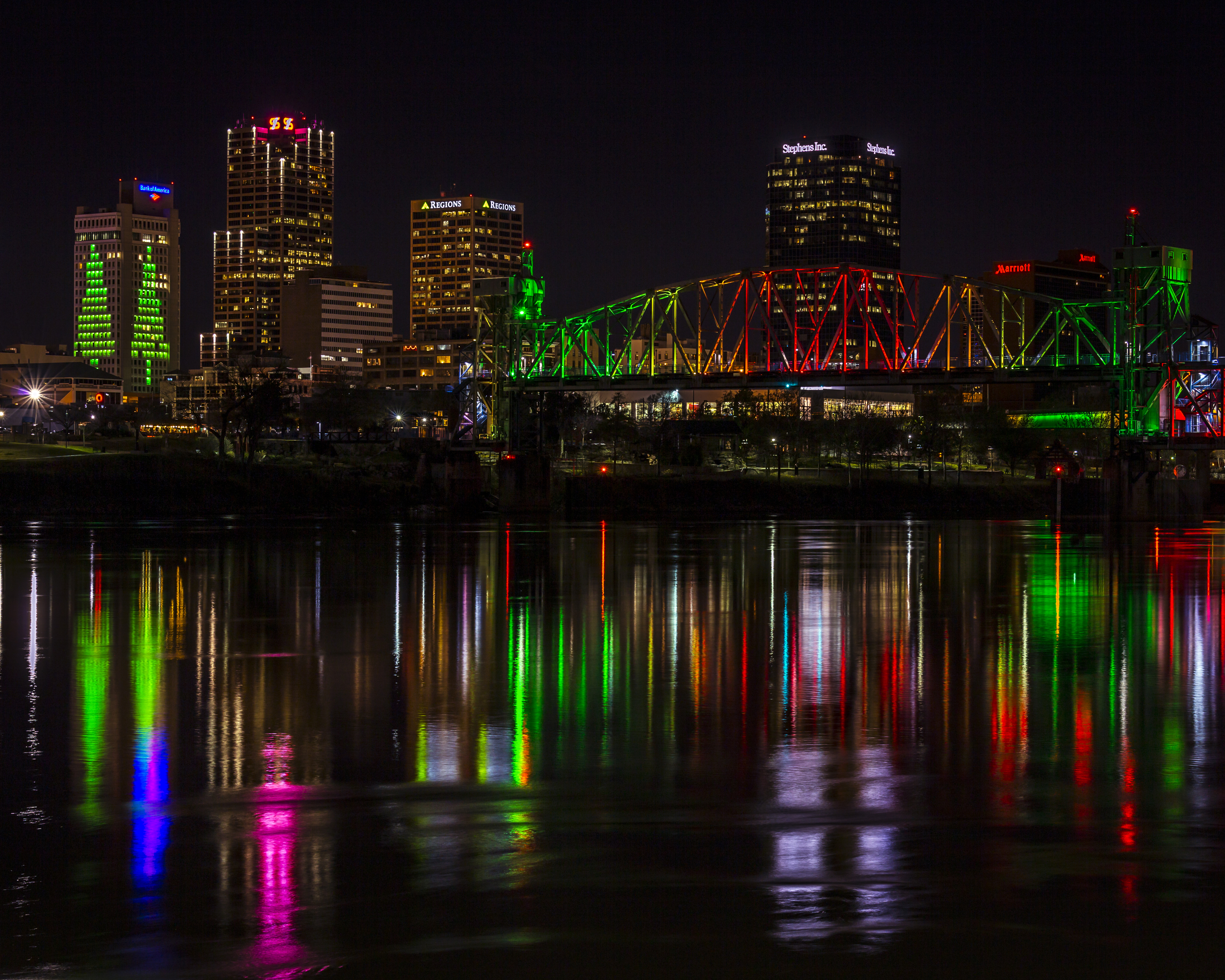 Download mobile wallpaper Reflection, City, Lights, Cities, Night, Building for free.