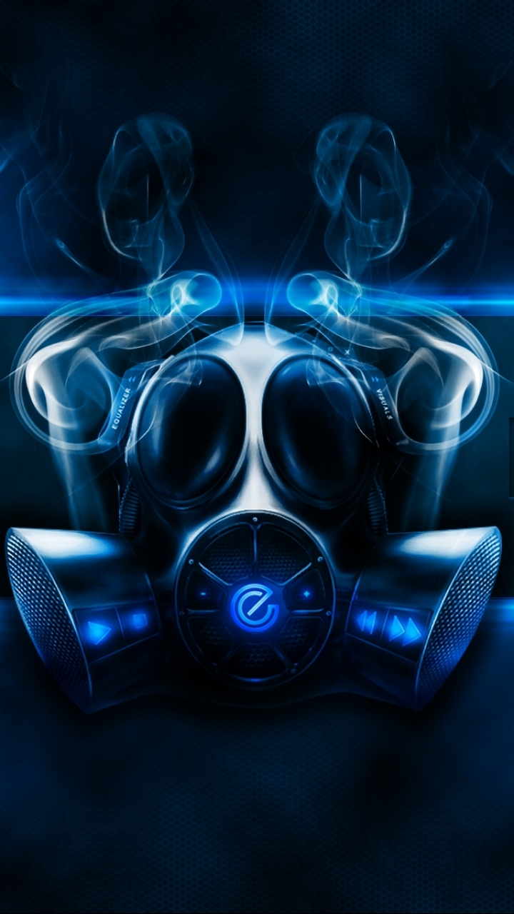 Download mobile wallpaper Dark, Gas Mask for free.