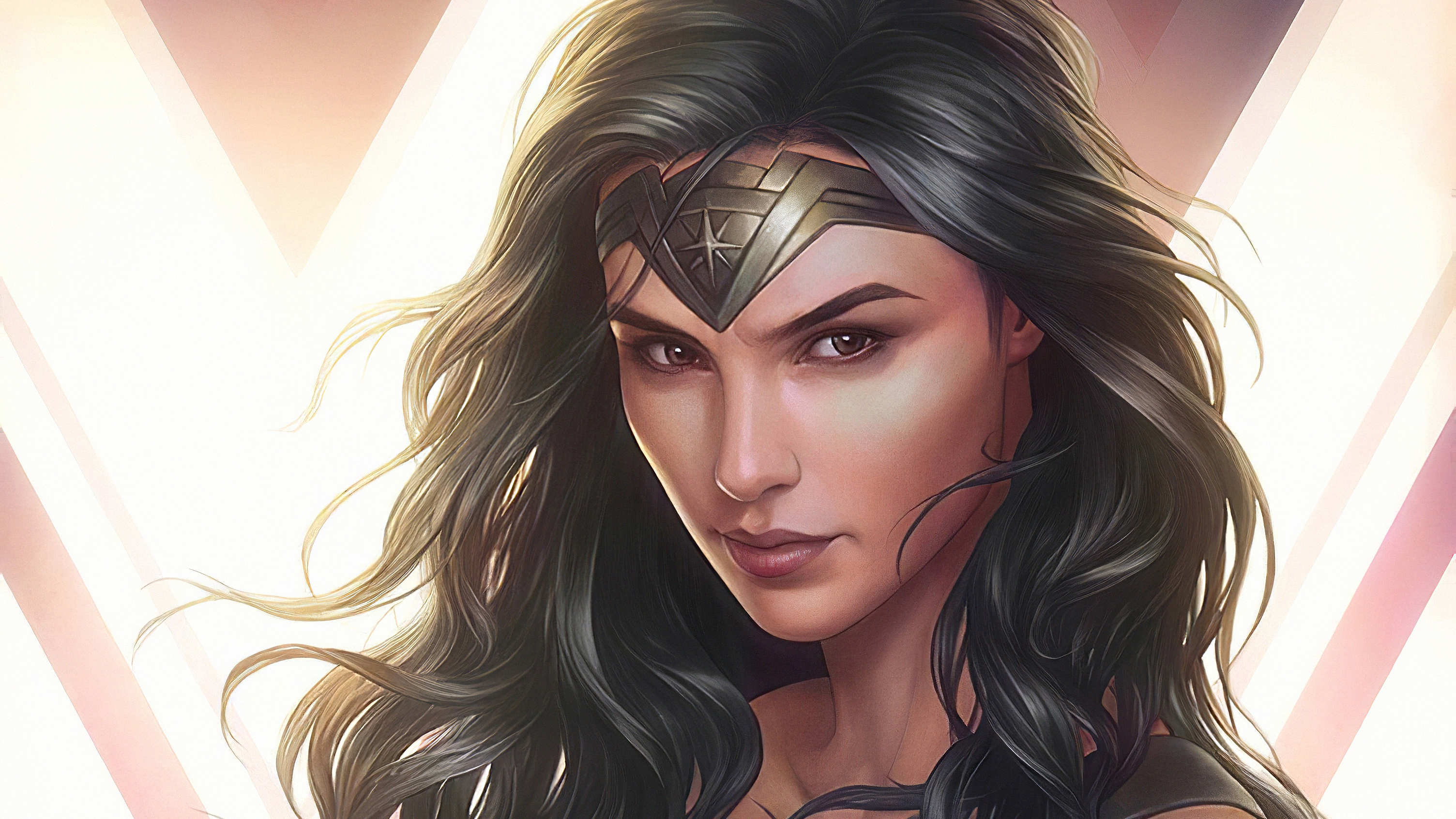 Laden Sie das Gesicht, Comics, Schwarzes Haar, Dc Comics, Diana Prinz, Wonderwoman-Bild kostenlos auf Ihren PC-Desktop herunter