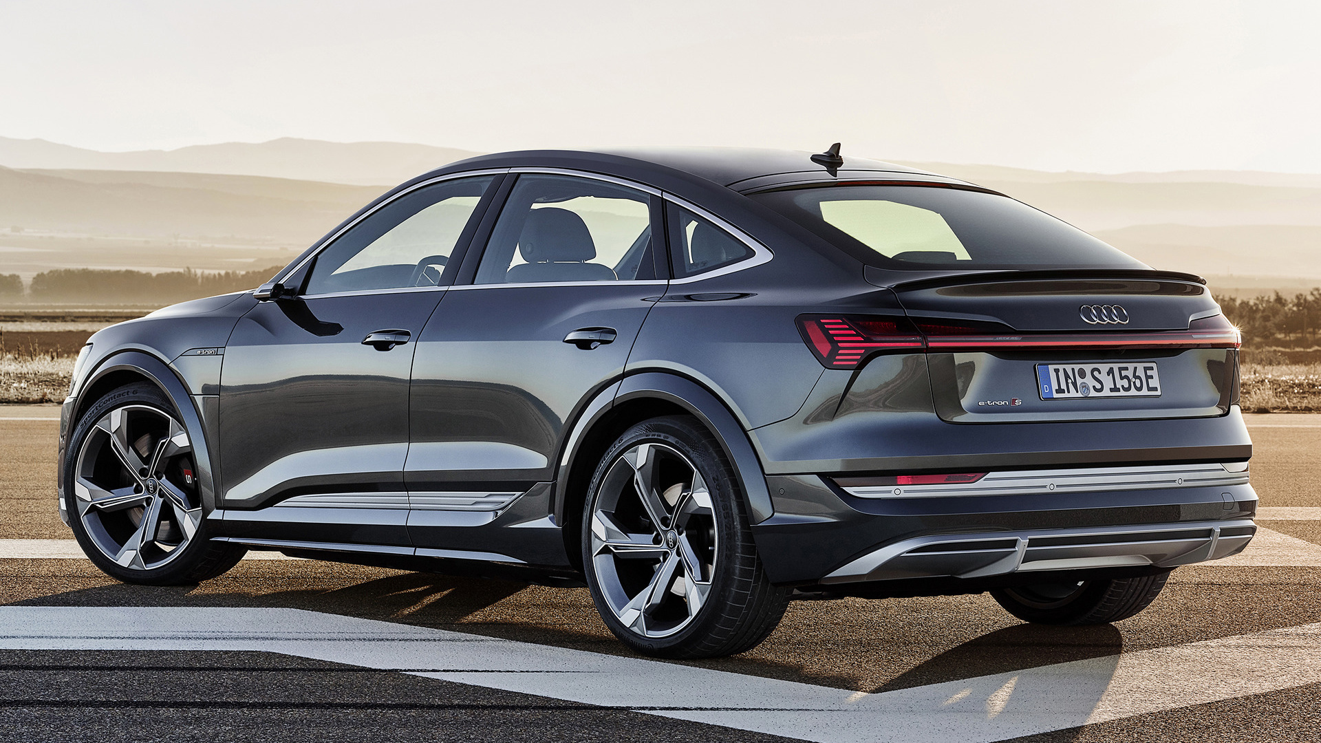Download mobile wallpaper Audi, Car, Sedan, Vehicles, Gray Car, Audi E Tron S Sportback for free.