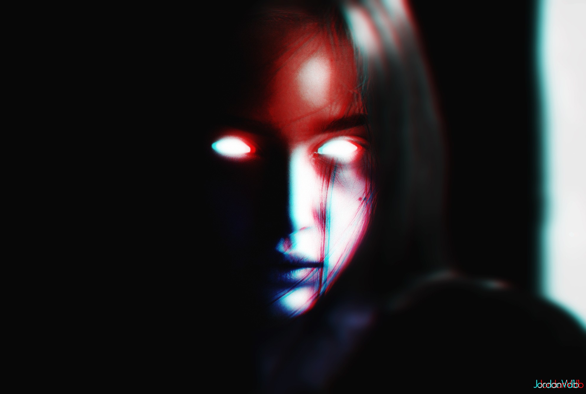 Free download wallpaper Dark, Creepy, Face, Eye on your PC desktop