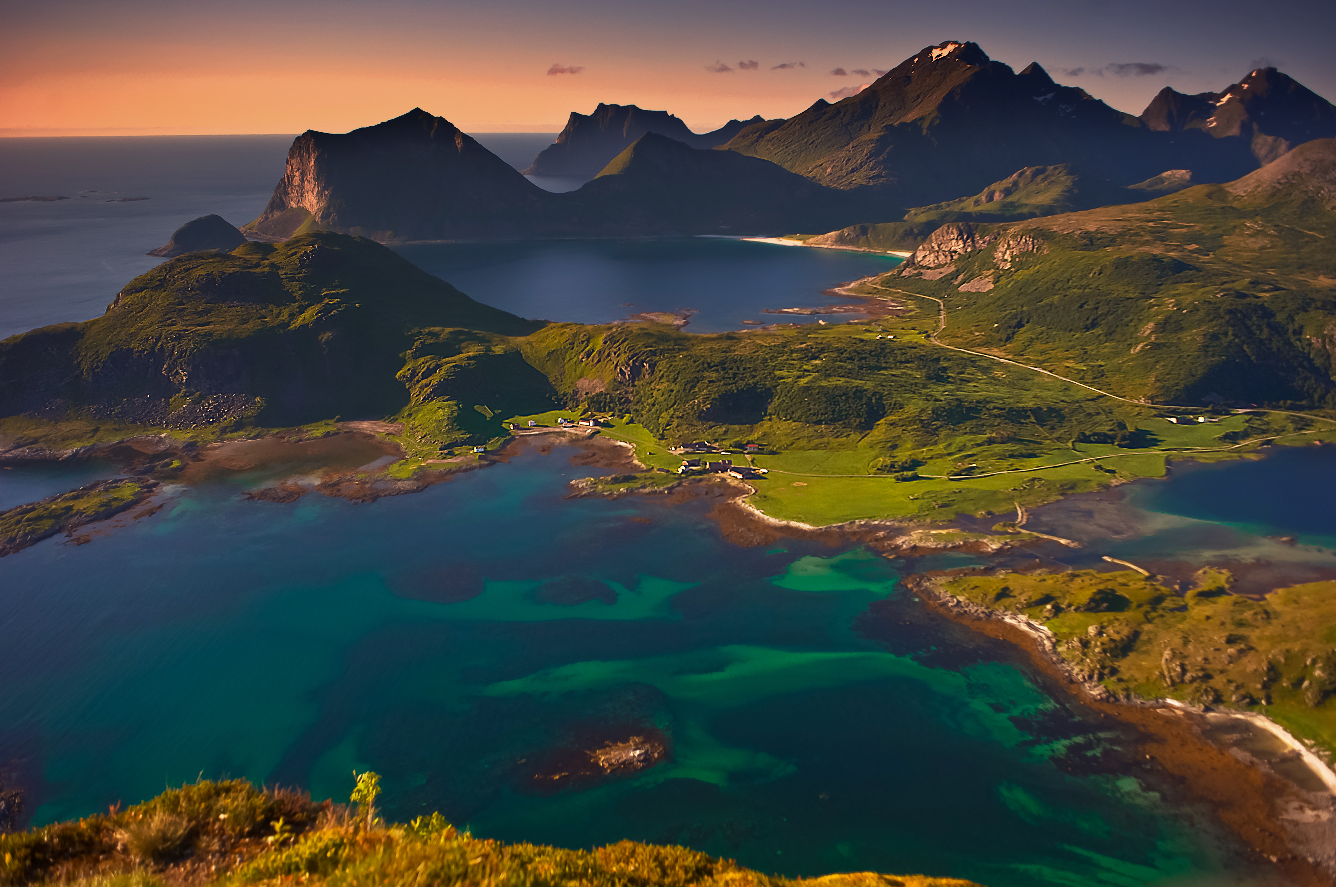 Скачать обои бесплатно Море, Холм, Норвегия, Береговая Линия, Земля/природа картинка на рабочий стол ПК