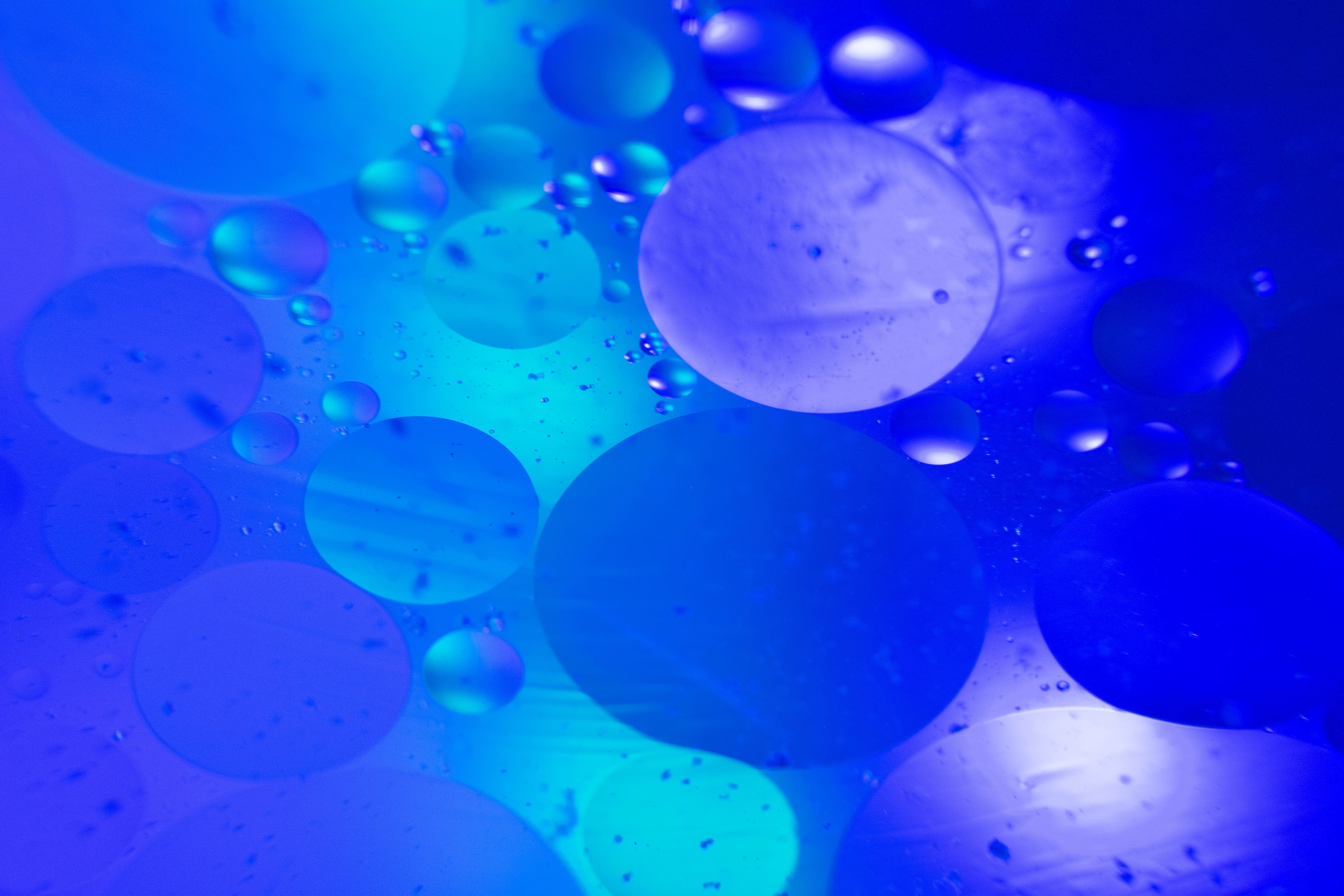 bubbles, abstract, water, blue wallpaper for mobile