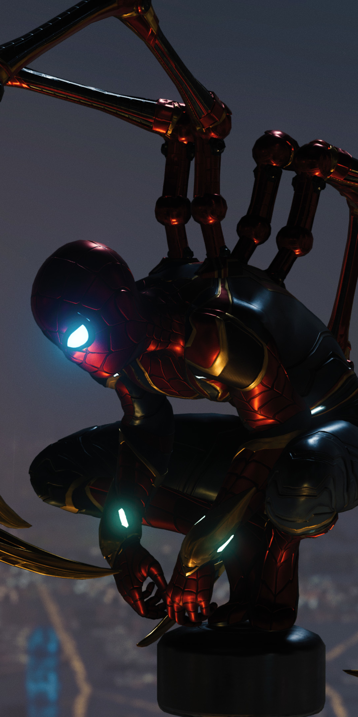 Download mobile wallpaper Spider Man, Video Game, Spider Man (Ps4), Iron Spider for free.