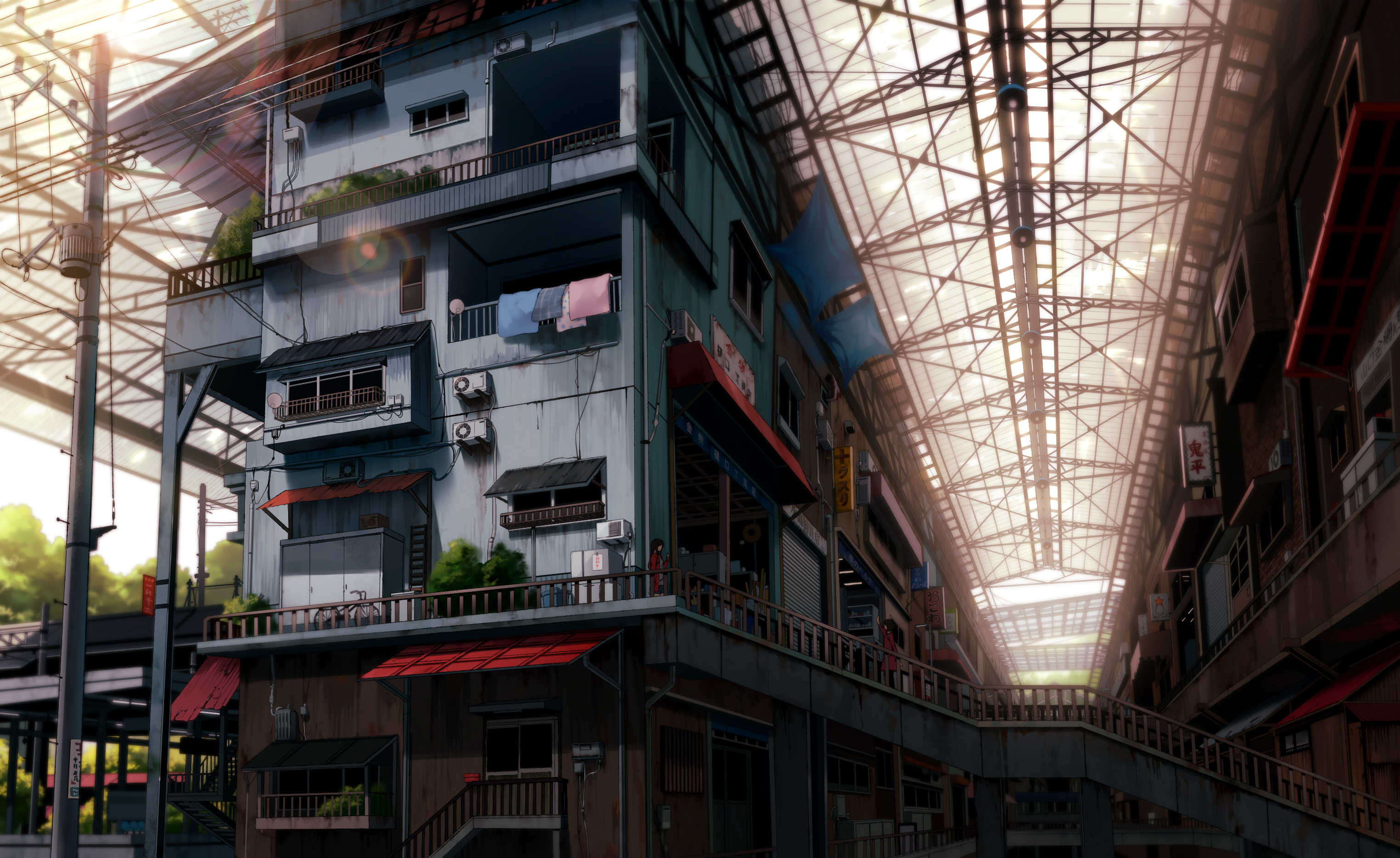 Free download wallpaper Anime, Building on your PC desktop