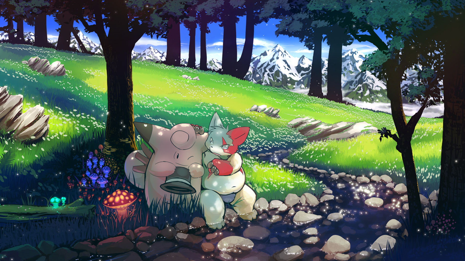 Download mobile wallpaper Anime, Pokémon, Clefable (Pokémon), Zangoose (Pokémon) for free.