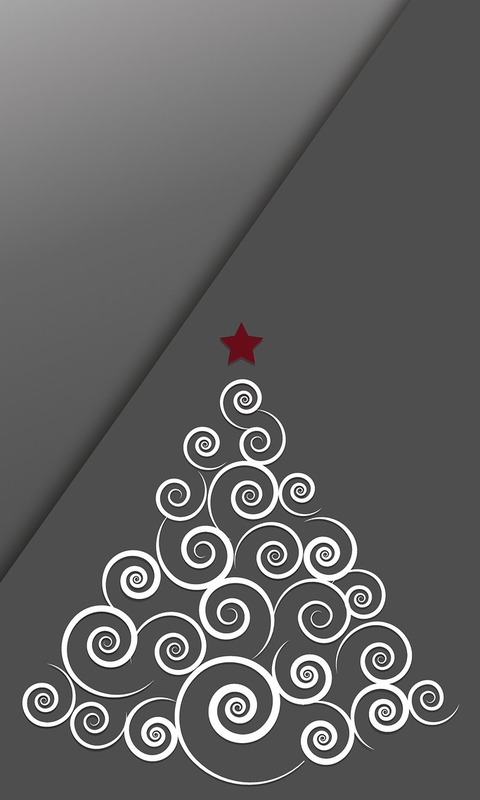 Download mobile wallpaper Christmas, Holiday, Christmas Tree, Minimalist for free.