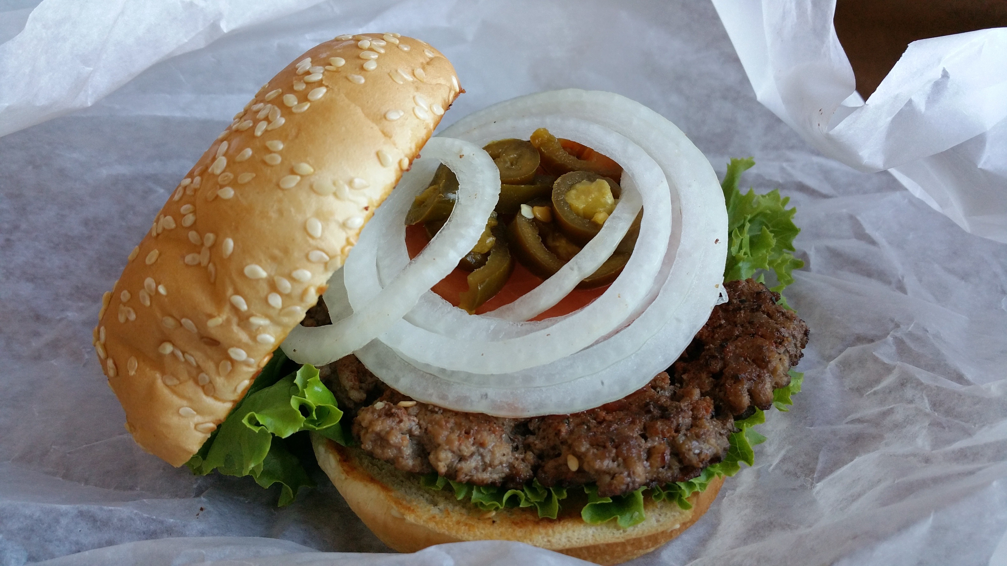 155681 télécharger l'image nourriture, viande, oignon, chignon, burger, hamburger - fonds d'écran et économiseurs d'écran gratuits