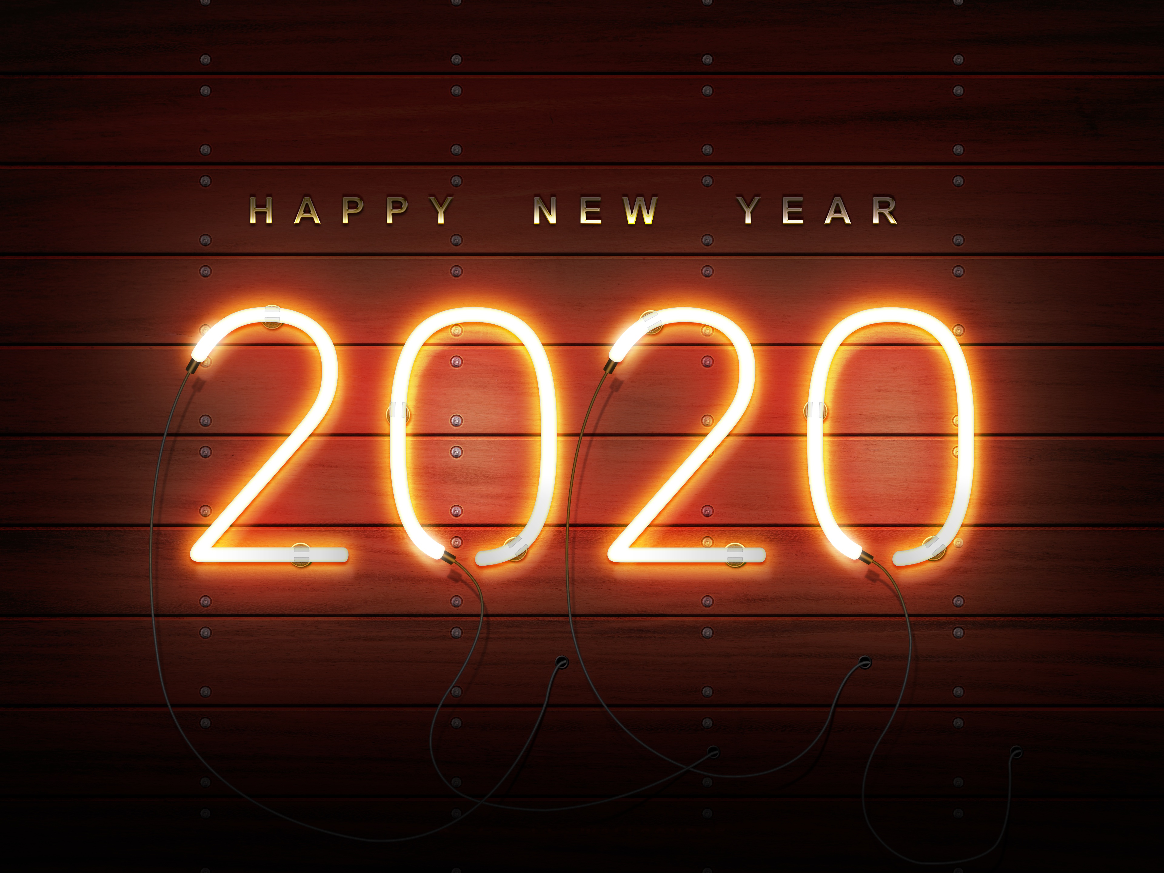 965593 скачать обои праздничные, новый год 2020, неон, новый год - заставки и картинки бесплатно