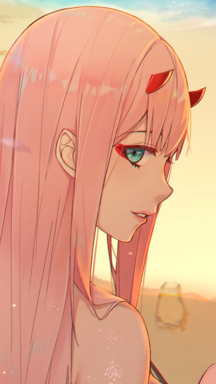 Handy-Wallpaper Animes, Darling In The Franxx, Zero Two (Liebling Im Franxx) kostenlos herunterladen.