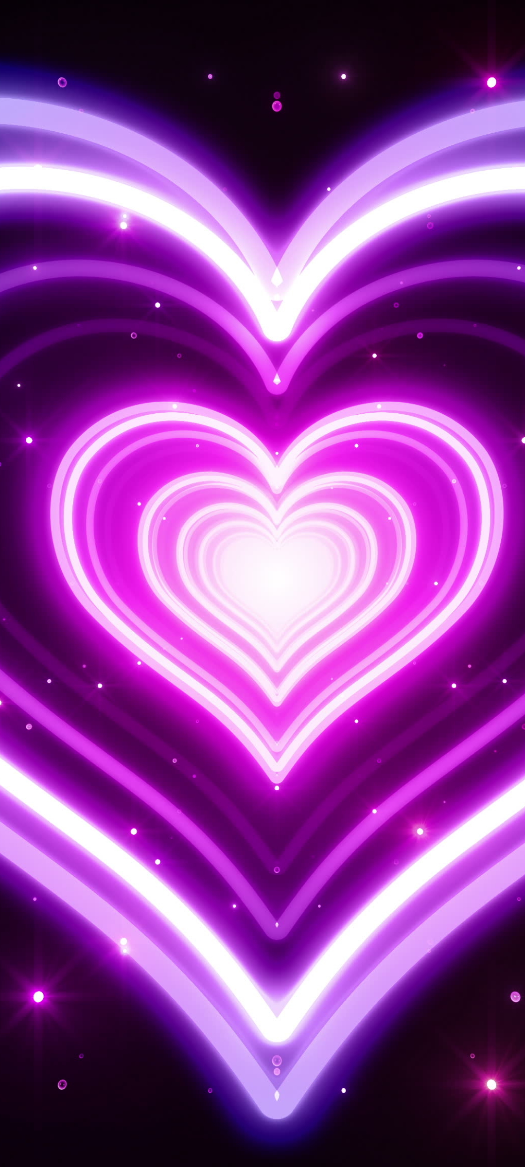 Скачать картинку Неон, Сердце, Пурпурный, Художественные в телефон бесплатно.