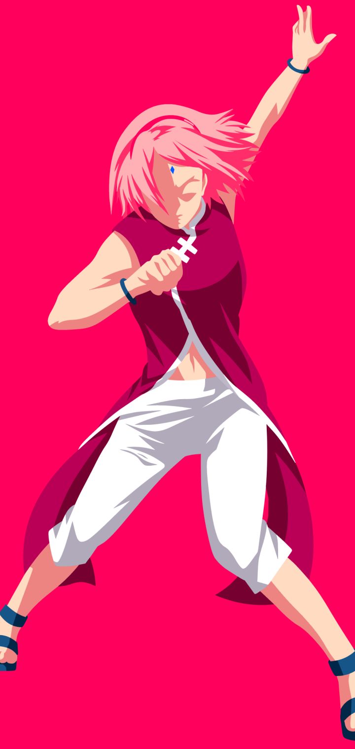 Handy-Wallpaper Naruto, Minimalistisch, Pinkes Haar, Animes, Sakura Haruno, Kurzes Haar, Boruto (Anime), Boruto: Naruto Nächste Generation kostenlos herunterladen.