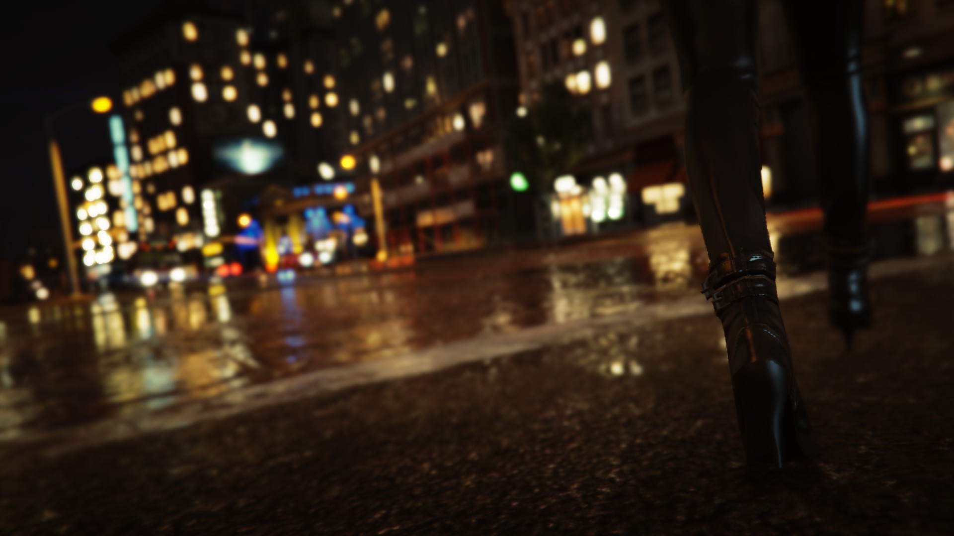 Download mobile wallpaper Night, City, Light, Blur, Video Game, Depth Of Field, Grand Theft Auto, Grand Theft Auto V for free.