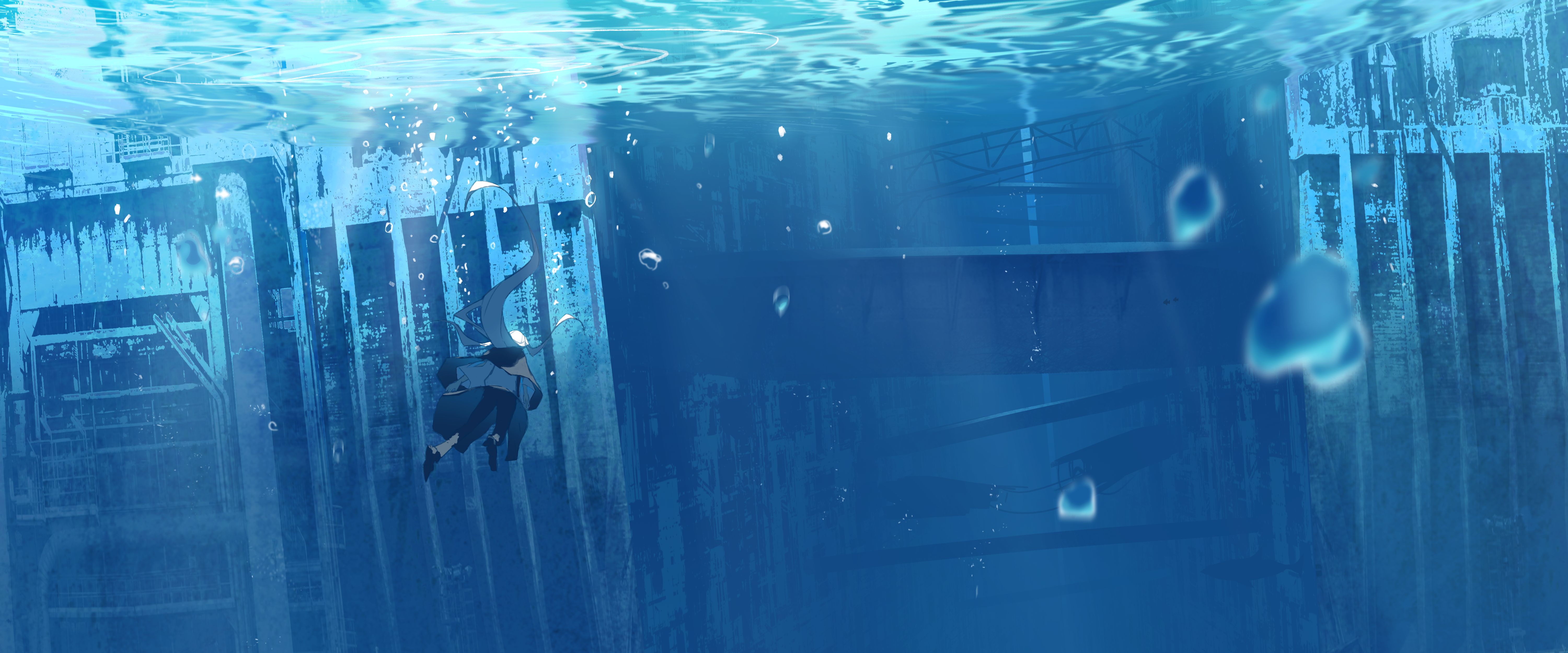 Download mobile wallpaper Anime, Underwater for free.