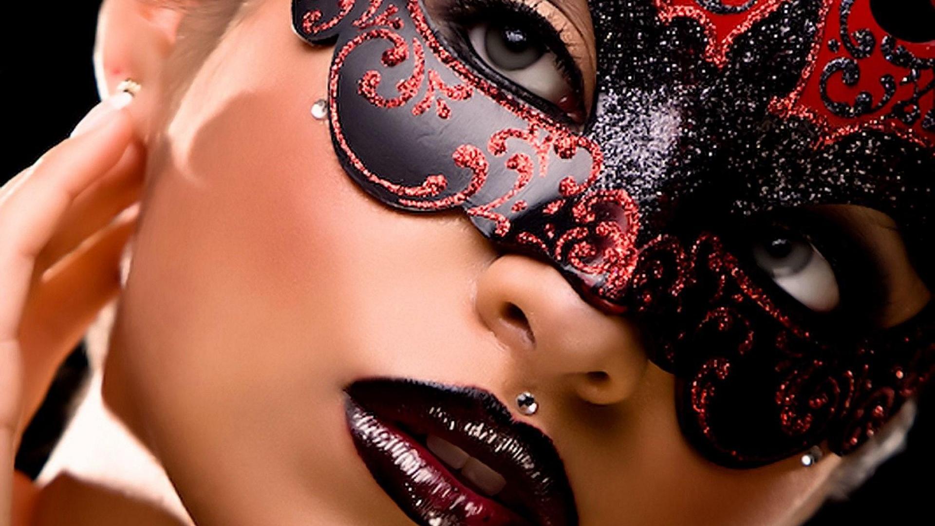 Free download wallpaper Close Up, Mask, Photography, Lips on your PC desktop