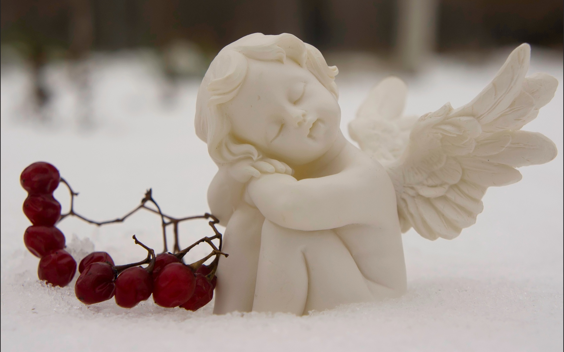 Download mobile wallpaper Snow, Fantasy, Winter, Photography, Angel, Cute, Artistic for free.