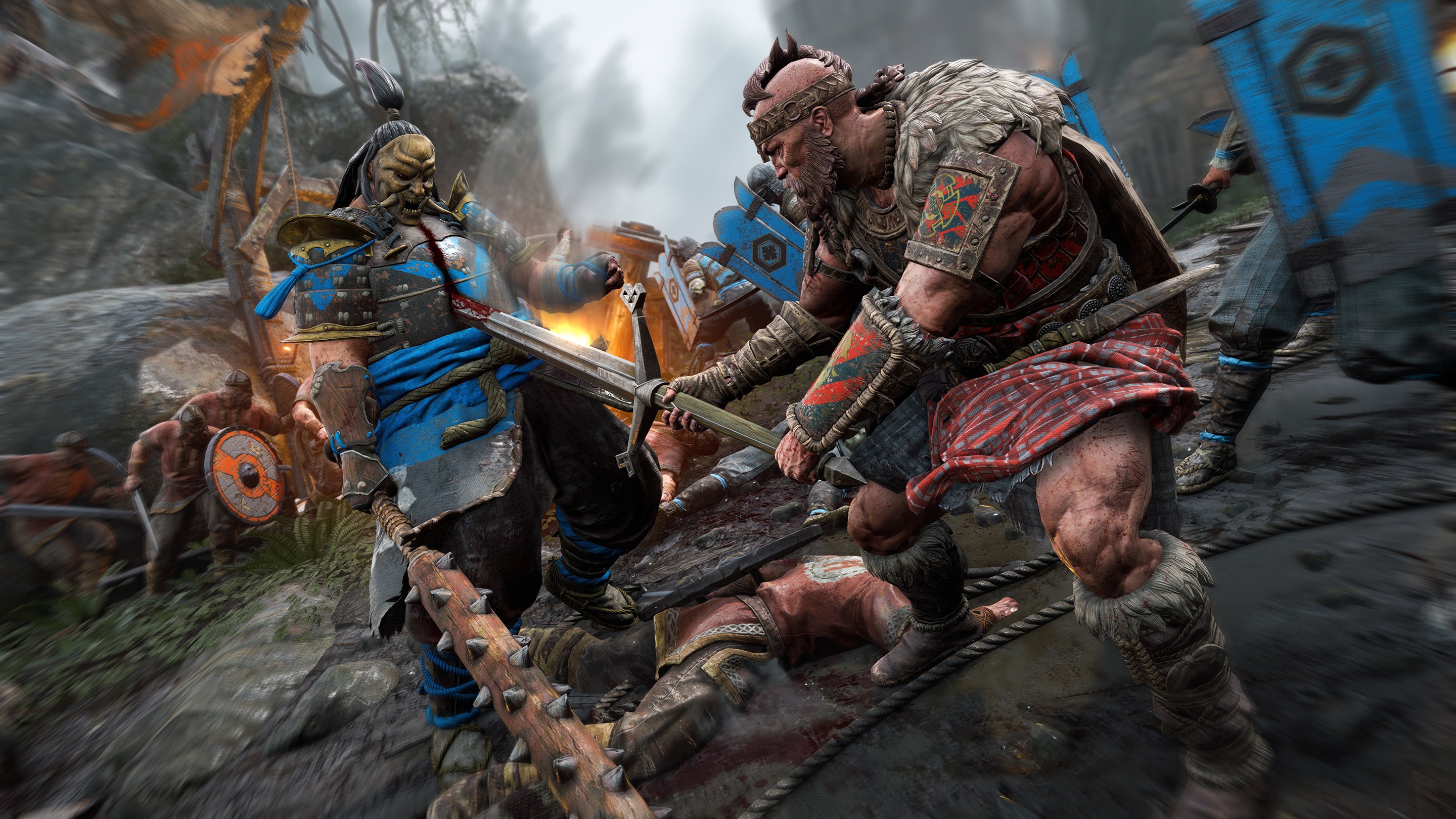 Download mobile wallpaper Warrior, Samurai, Battle, Sword, Video Game, Viking, For Honor (Video Game), For Honor for free.