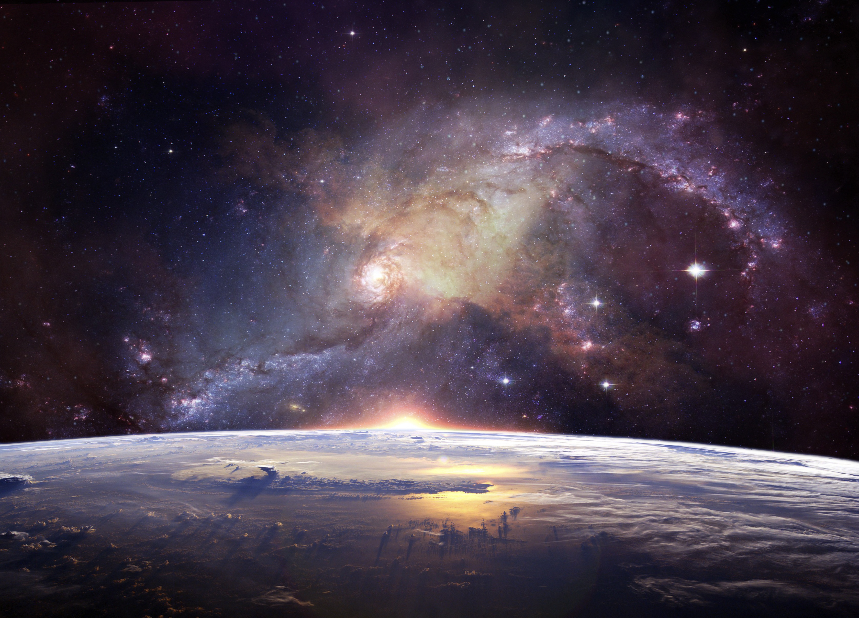Free download wallpaper Stars, Galaxy, Space, Sci Fi, Planetscape on your PC desktop