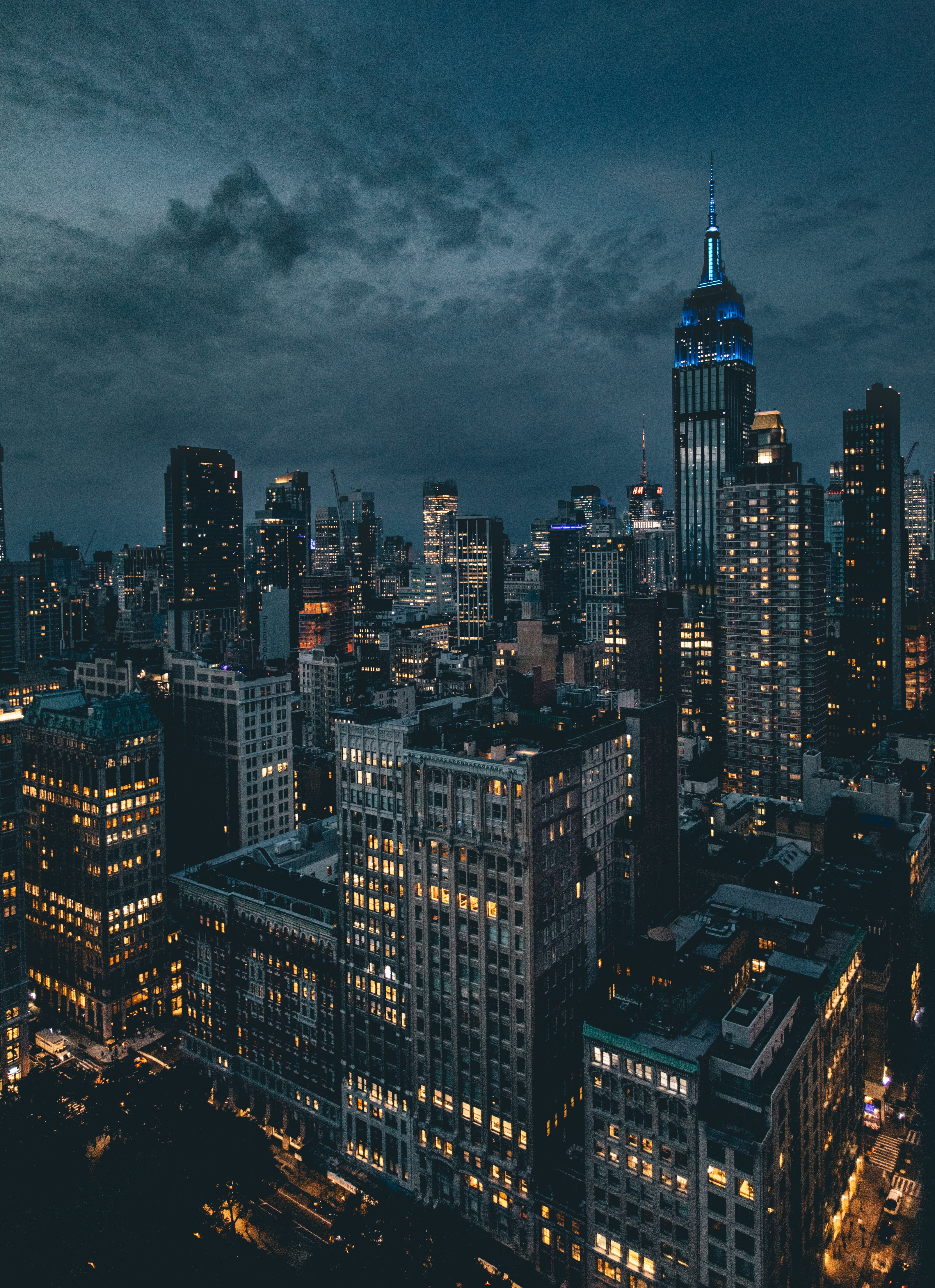 usa, new york, night city, night, cities, clouds, city lights, skyscrapers, united states