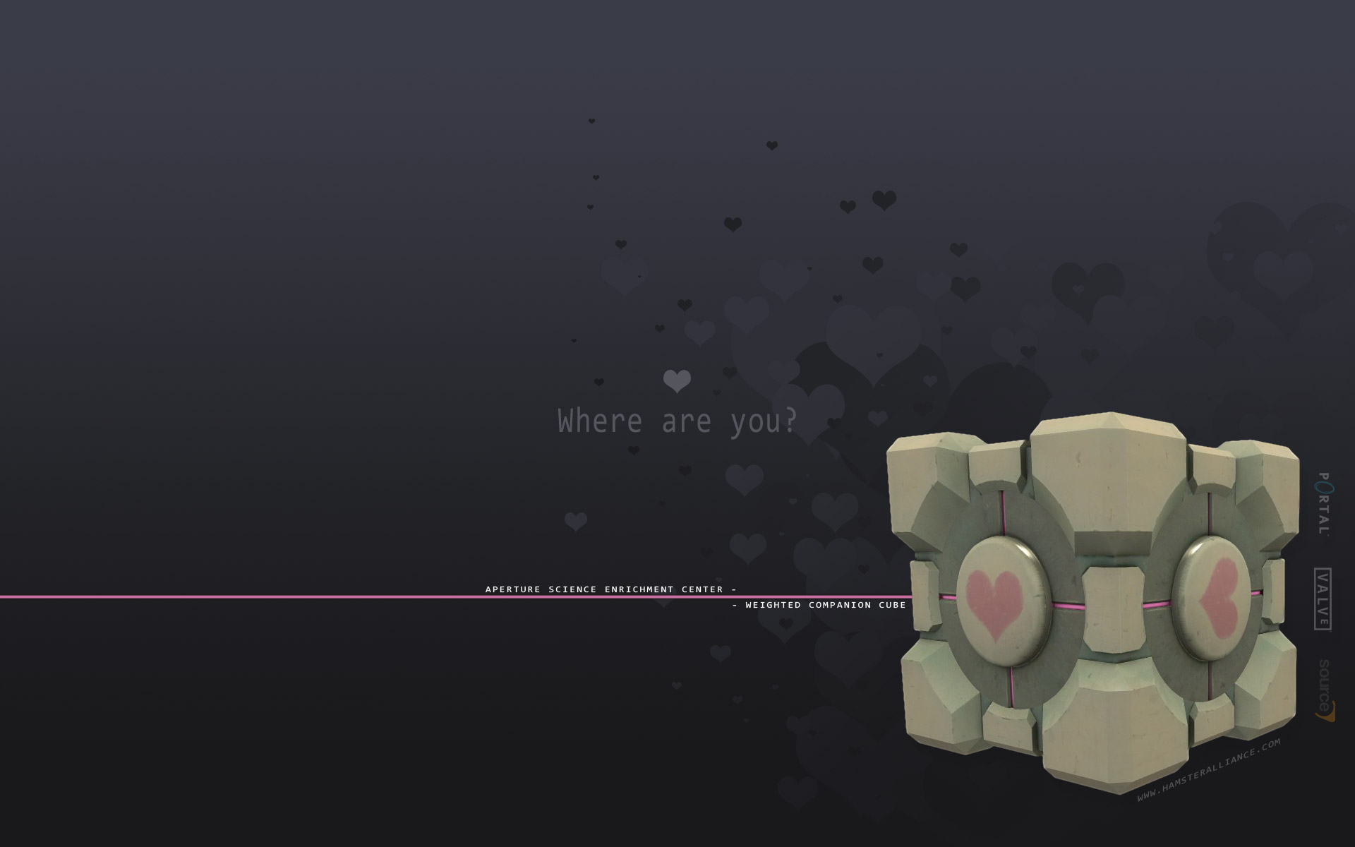 video game, portal, companion cube (portal)