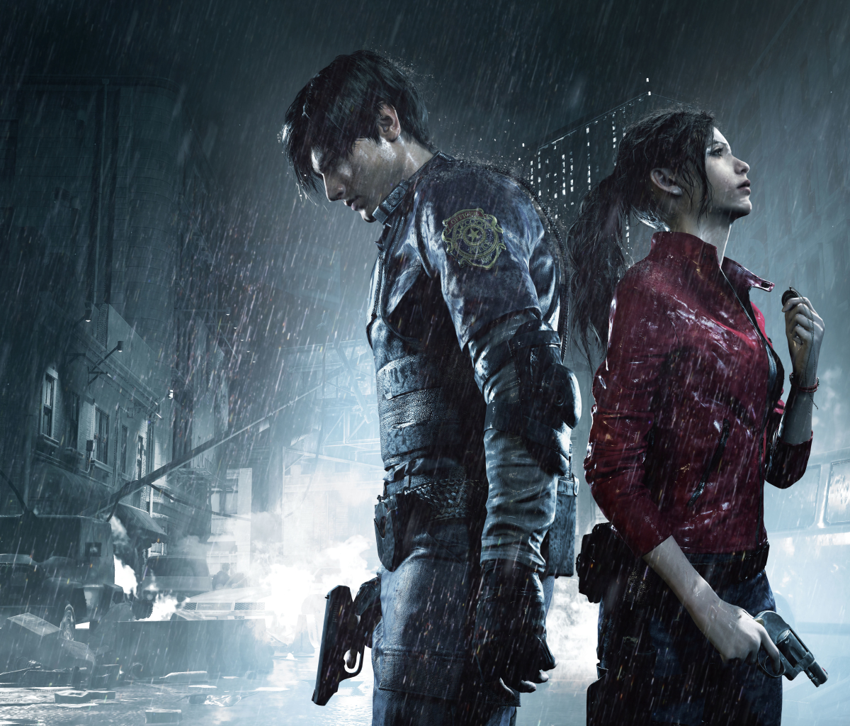 Descarga gratuita de fondo de pantalla para móvil de Videojuego, Leon S Kennedy, Claire Redfield, Residente Demoníaco, Resident Evil 2 (2019).