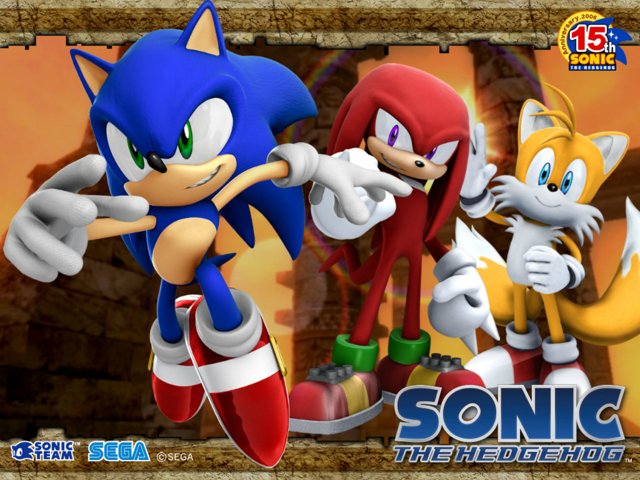 Baixar papel de parede para celular de Videogame, Sonic O Ouriço, Miles 'tails' Prower, Sonic O Ouriço (2006), Knuckles The Echidna gratuito.
