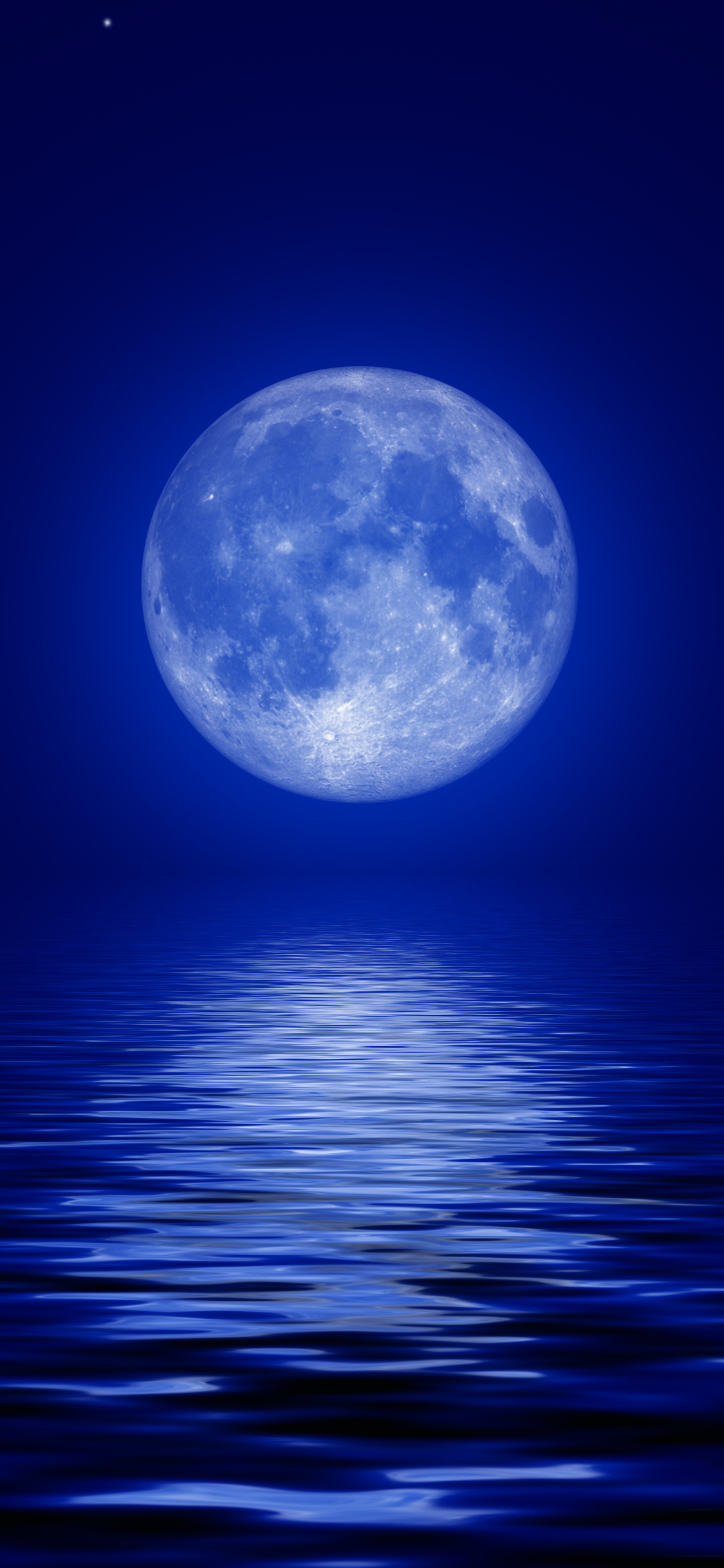 Download mobile wallpaper Stars, Moon, Reflection, Artistic for free.