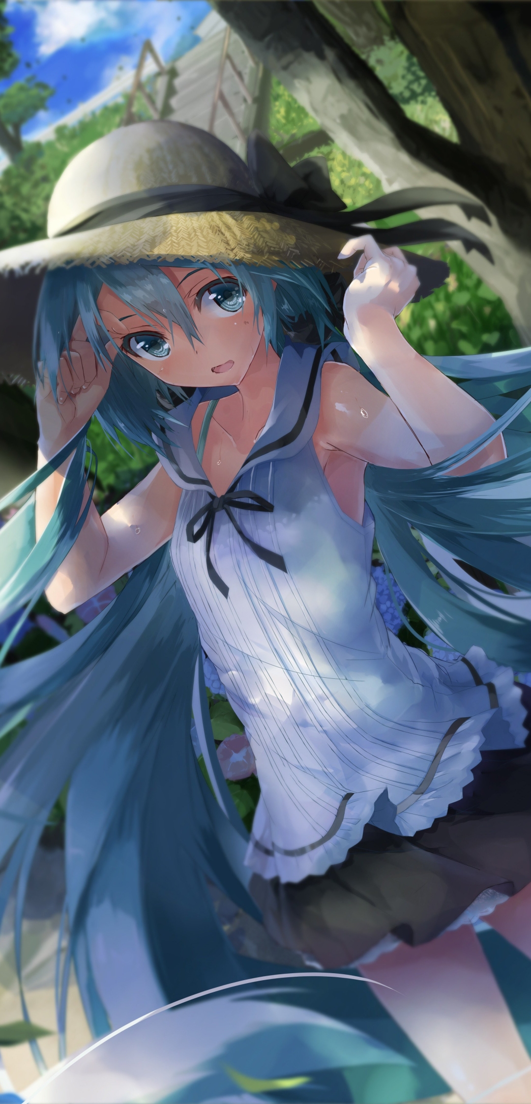 Download mobile wallpaper Anime, Vocaloid, Hat, Hatsune Miku, Long Hair for free.