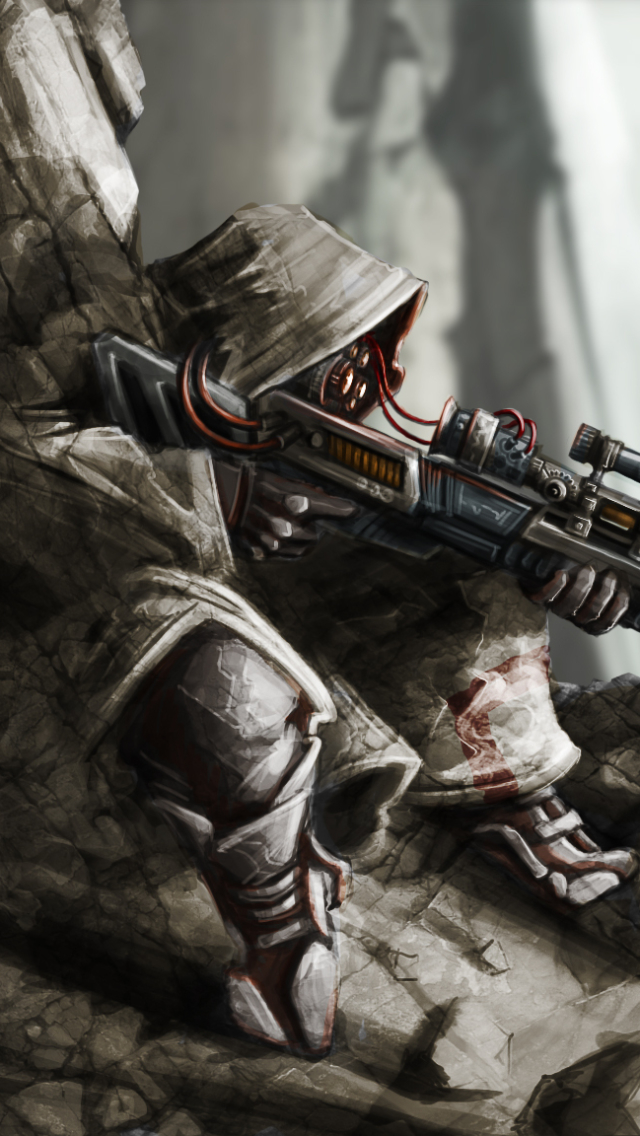Download mobile wallpaper Warrior, Sci Fi, Sniper for free.